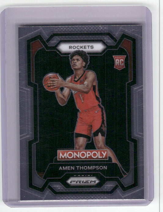 2023-24 AMEN THOMPSON Monopoly Rookie Prizm Rockets #33