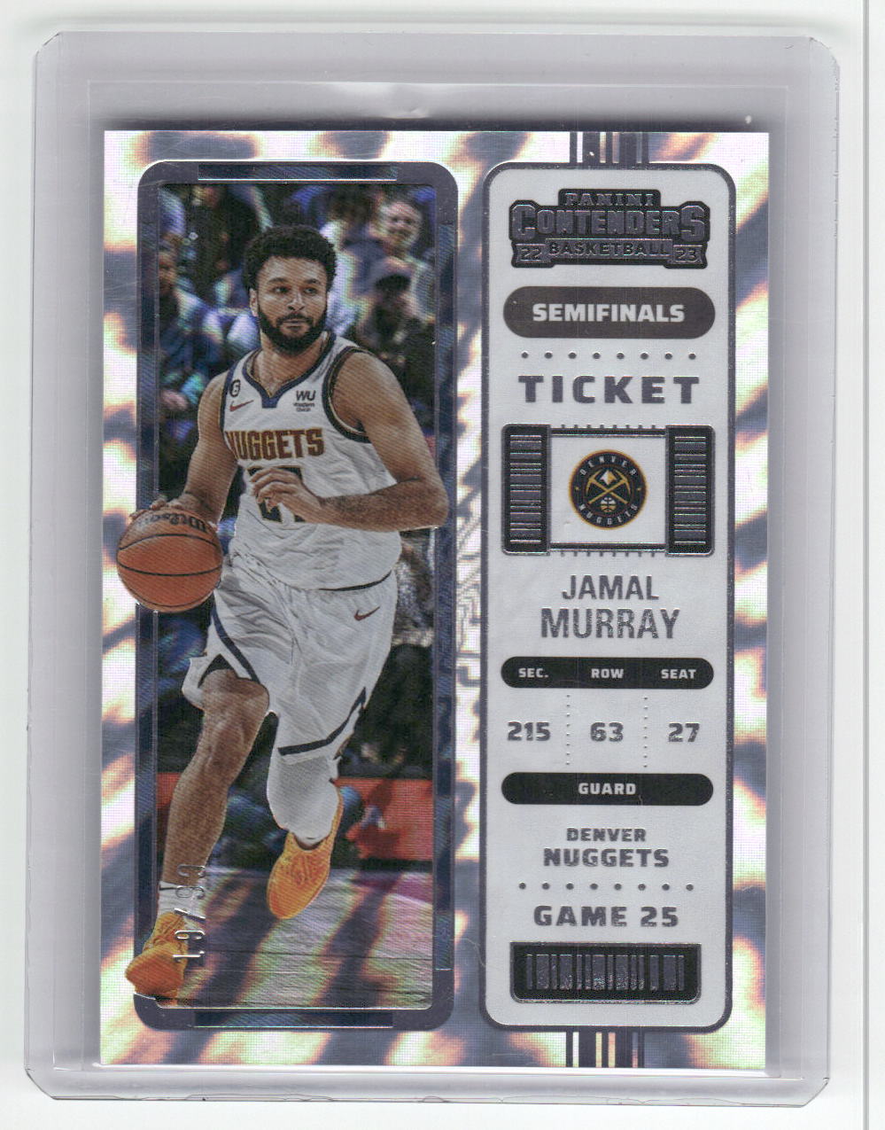 2022-23 JAMAL MURRAY Semi Finals Ticket 19/99 Contenders Nuggets
