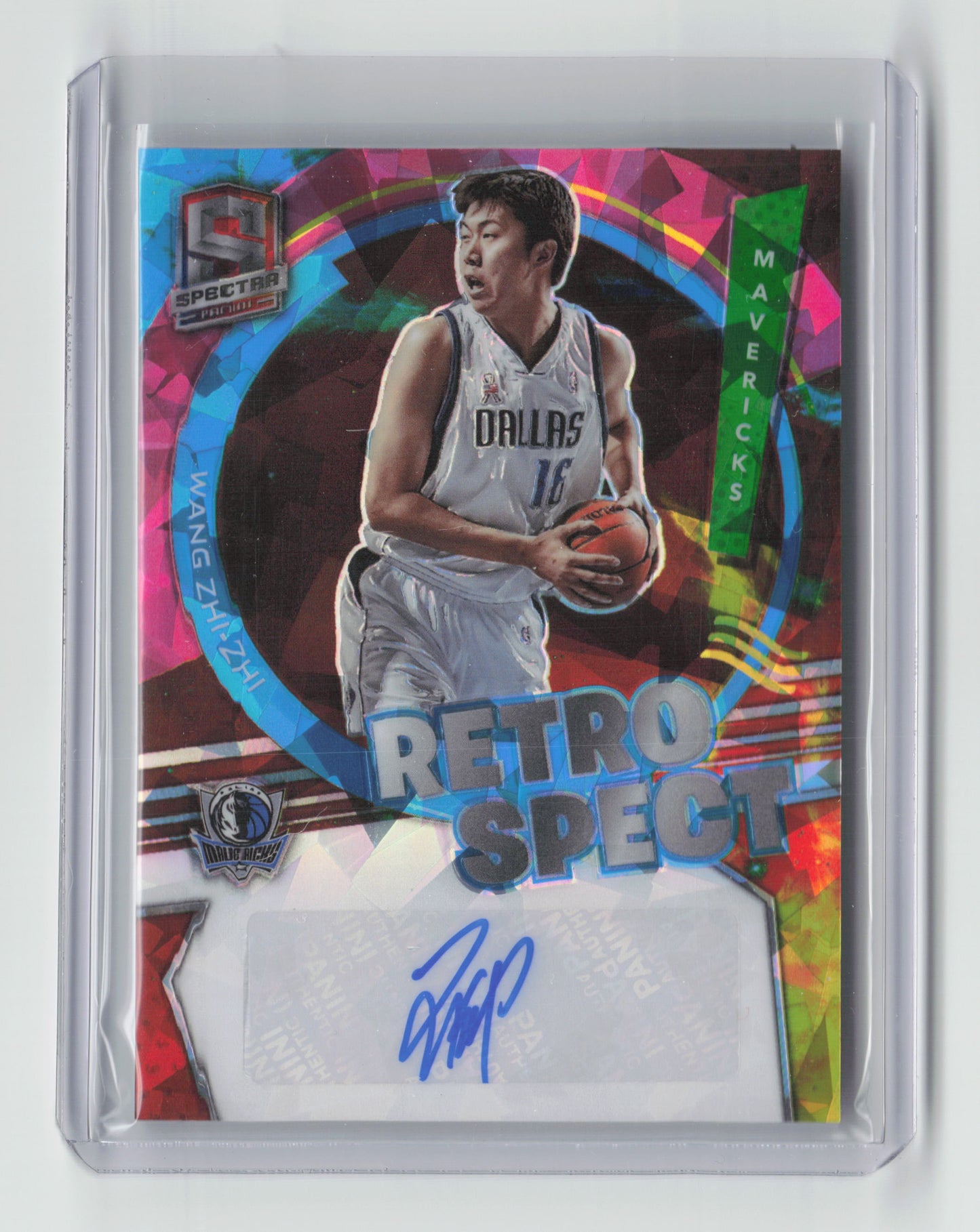 2021-22 WANG ZHI-ZHI Retro Spect Ice Autograph 33/49 Spectra Mavericks