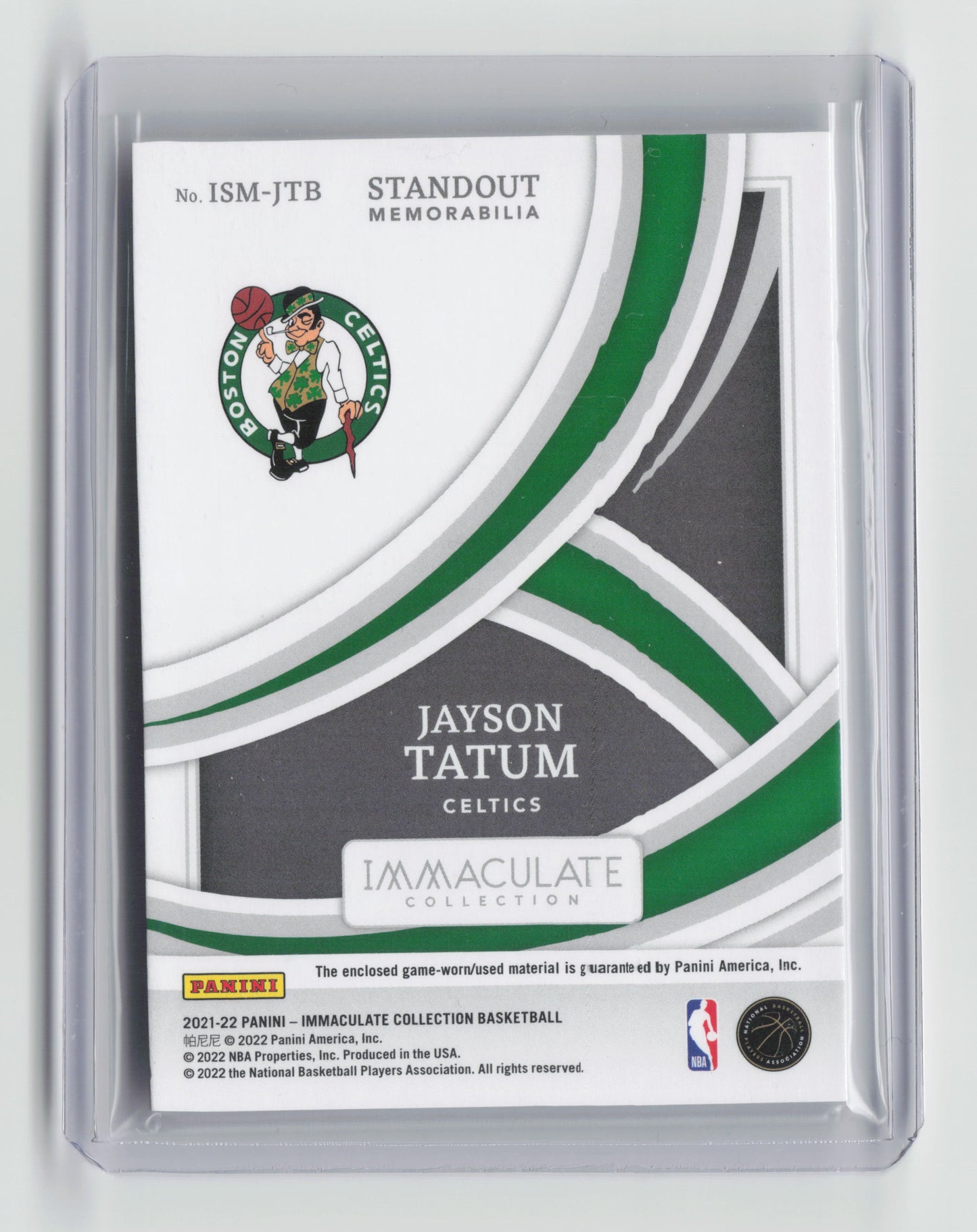 2021-22 JAYSON TATUM Game Worn Patch 94/99 Immaculate Celtics
