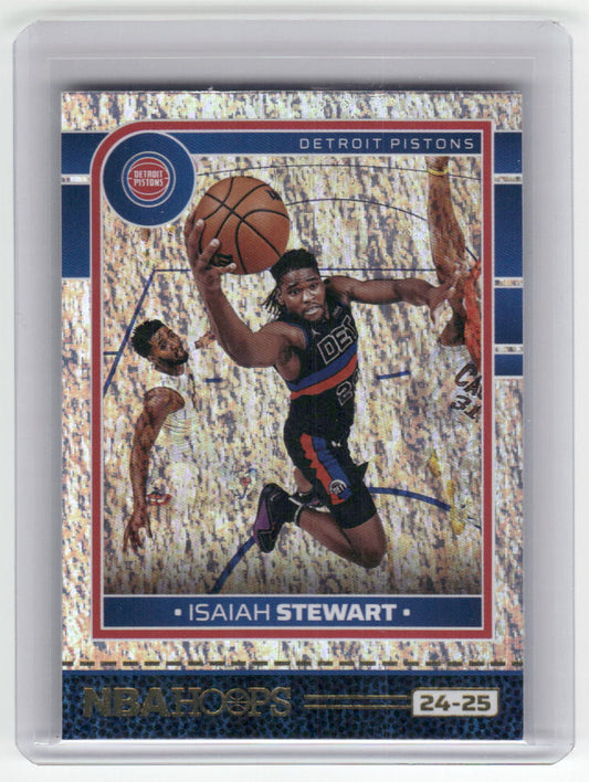 2024-25 ISAIAH STEWART Silver Shimmer Hoops Pistons #107