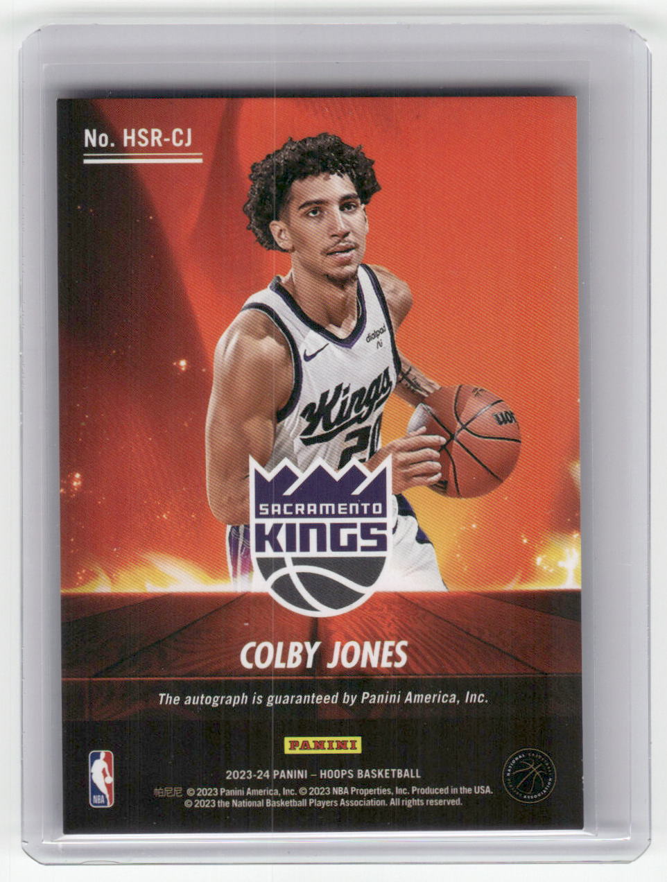 2023-24 COLBY JONES Hot Signatures Hoops Kings HSR-CJ