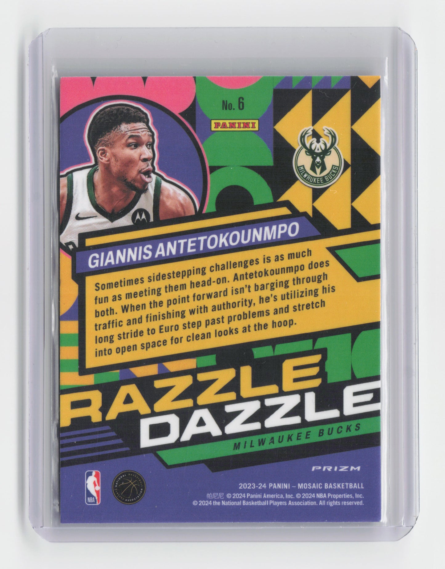 2023-24 GIANNIS ANTETOKOUNMPO Razzle Dazzle SP Mosaic Bucks #6