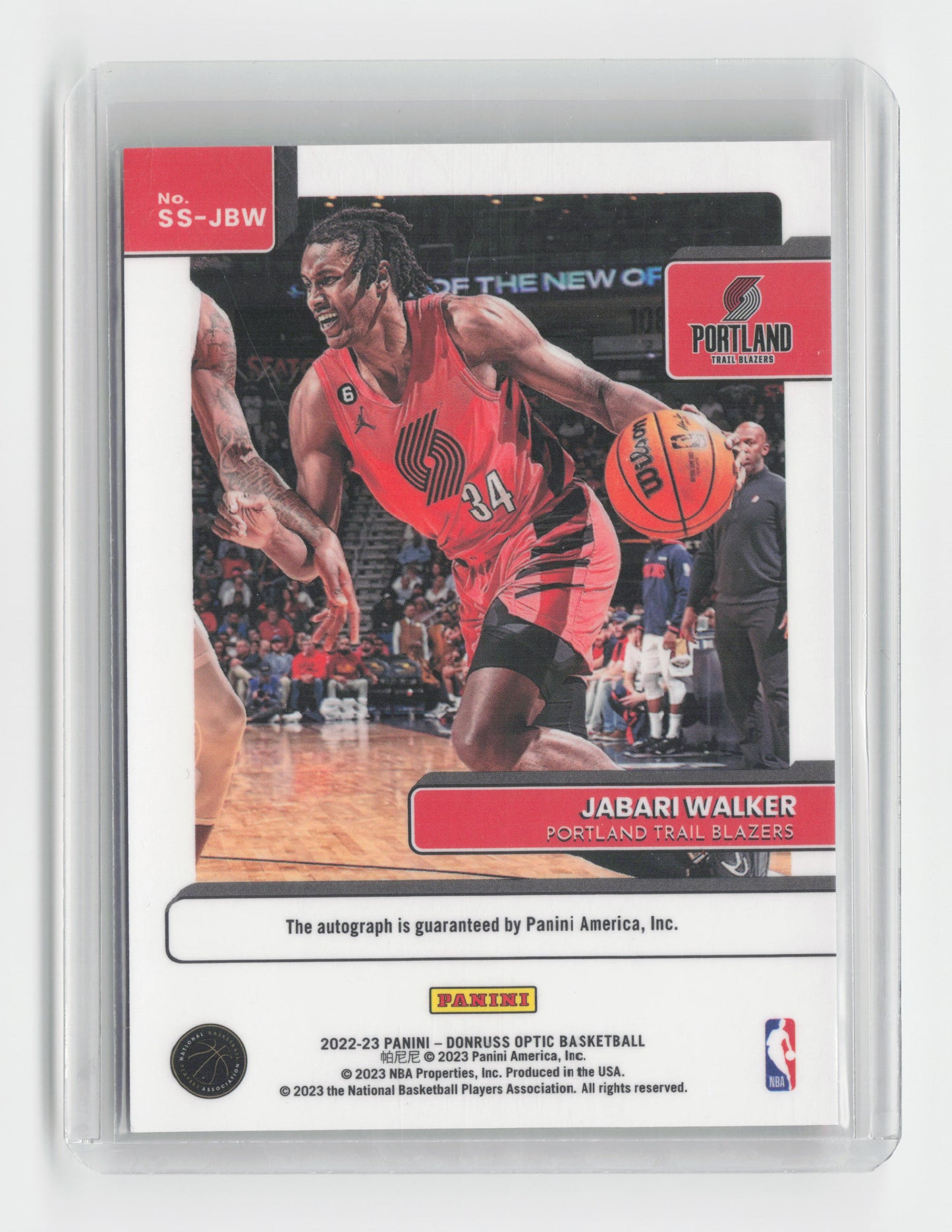 2023-24 JABARI WALKER Signature Series RC Optic Blazers #SS-JBW