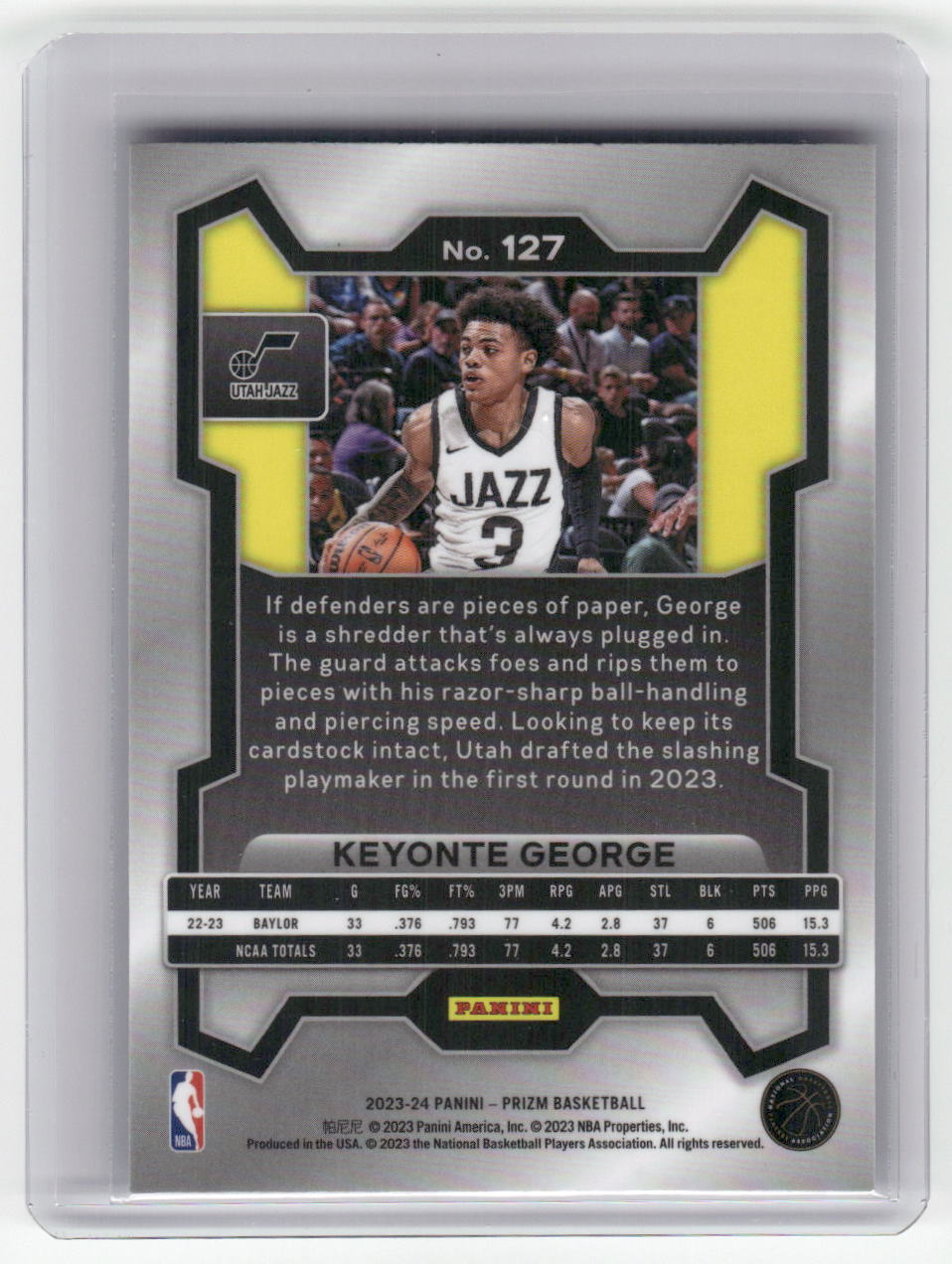 2023-24 KEYONTE GEORGE Rookie Prizm Jazz #127