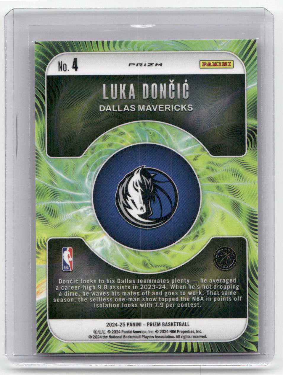 2024-25 LUKA DONCIC Fractal Fast Break Prizm Mavericks #4