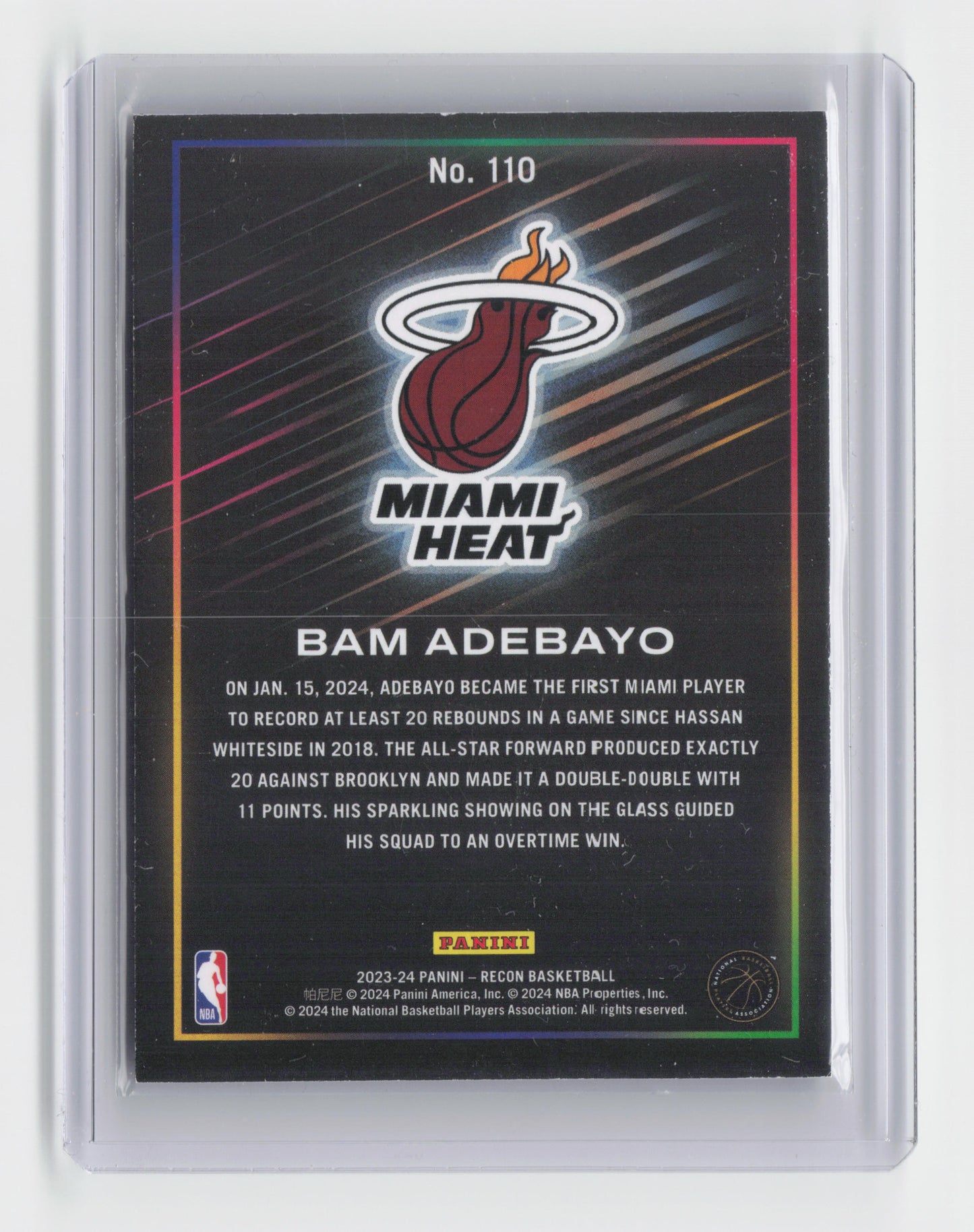 2023-24 BAM ADEBAYO Bronze Holo 198/299 Recon Heat