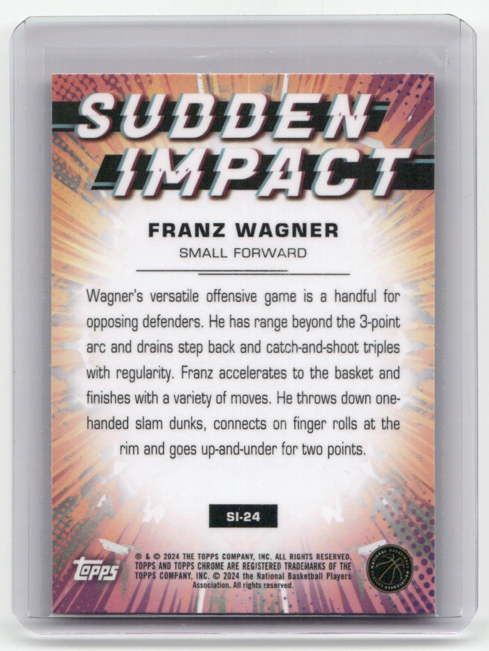 2024 FRANZ WAGNER Sudden Impact Holo Topps SI-24