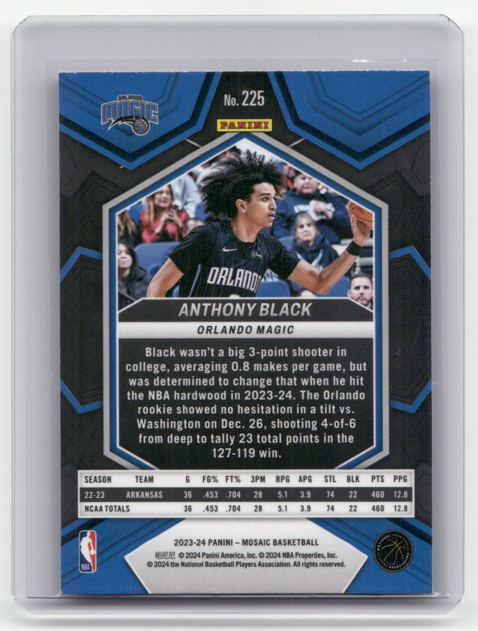 2023-24 ANTHONY BLACK Rookie RC Mosaic Magic #225
