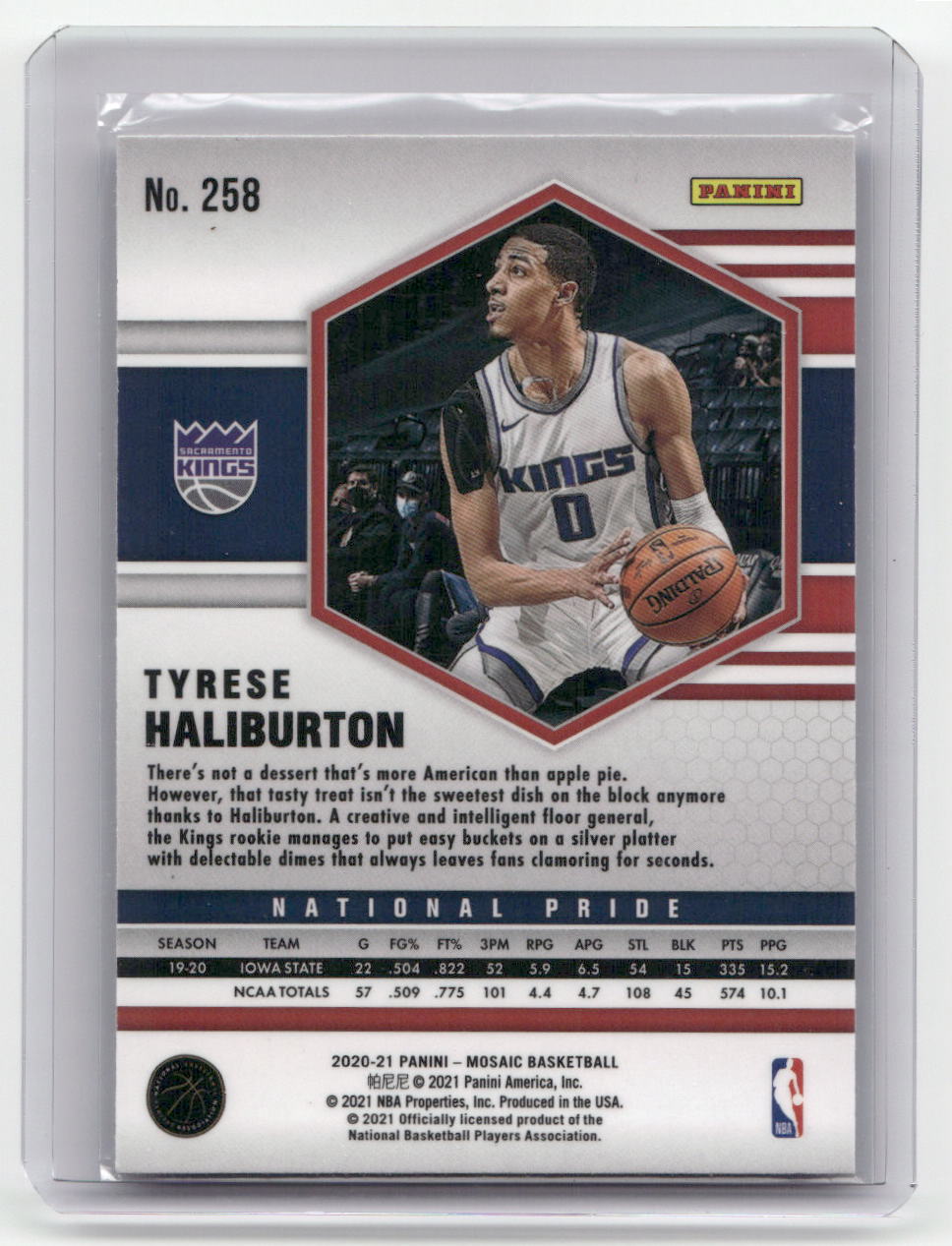 2020-21 TYRESE HALIBURTON National Pride Rookie Mosaic #258