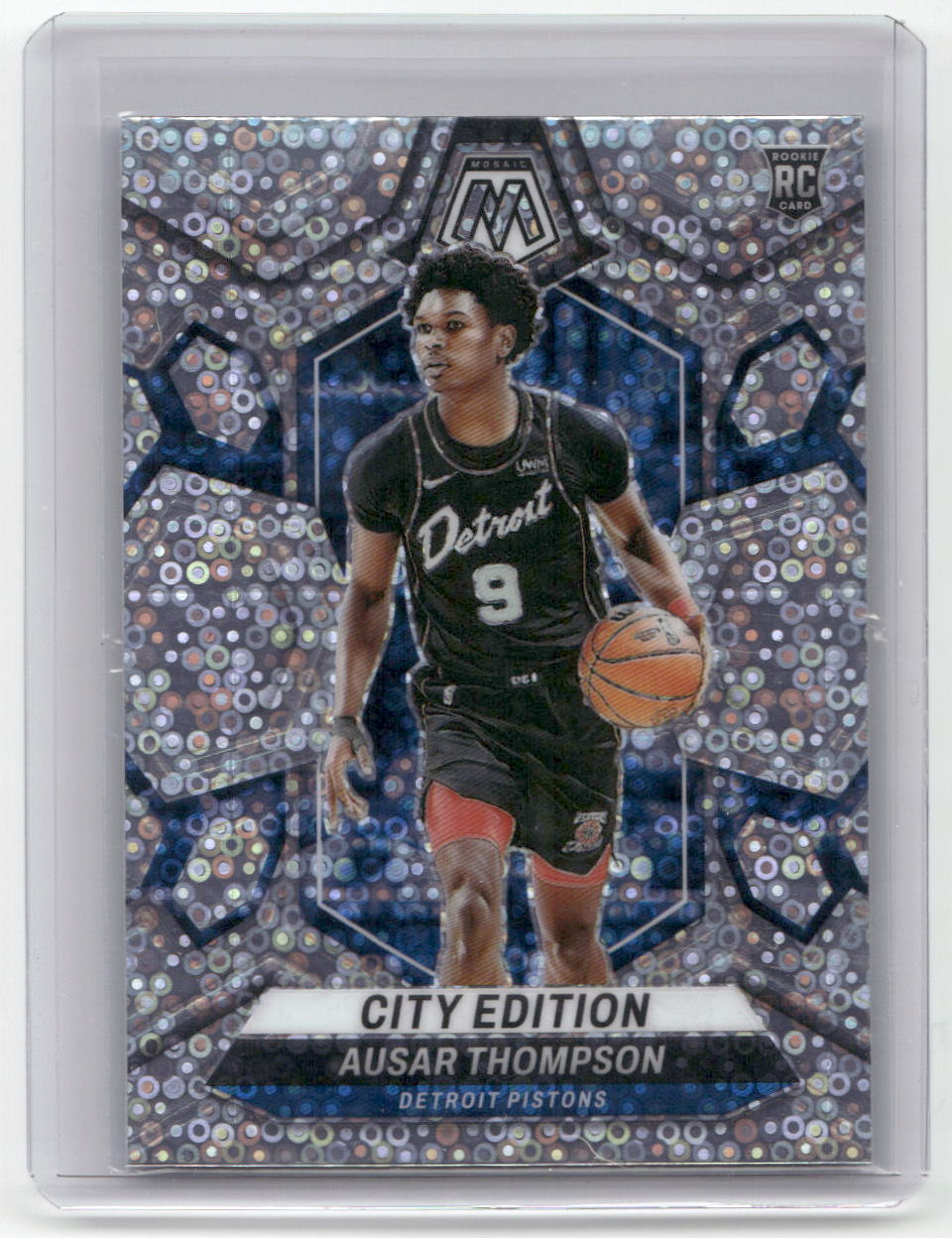2023-24 AUSAR THOMPSON Rookie Silver Disco Mosaic Pistons #290