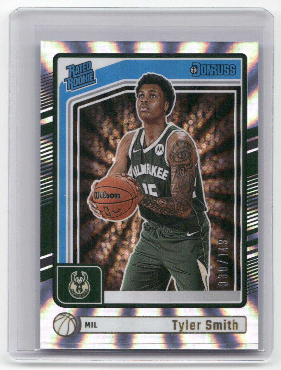 2024-25 TYLER SMITH Rated Rookie Silver Laser 30/149 Donruss #212