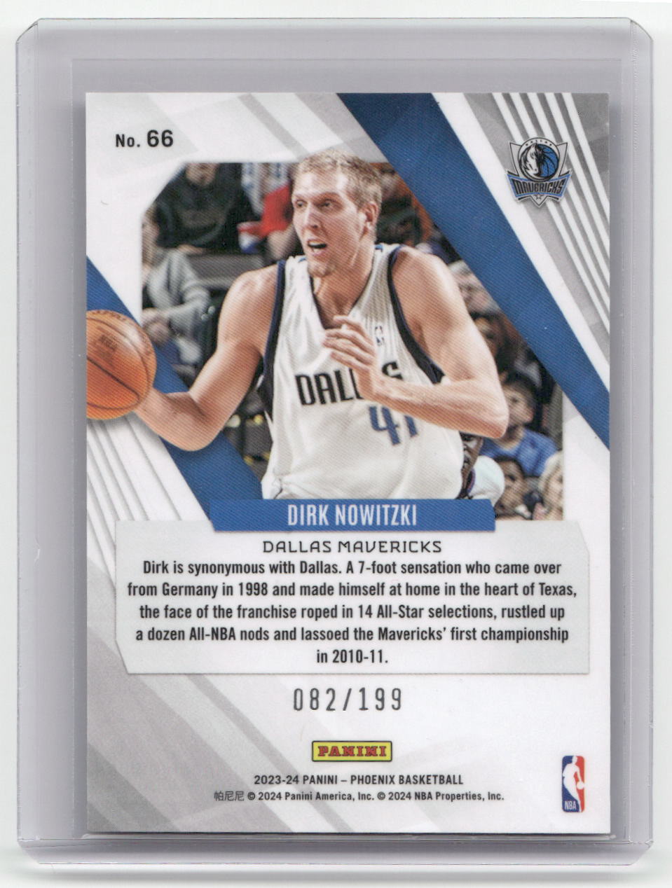 2023-24 DIRK NOWITZKI Red 82/199 Phoenix Mavericks #66