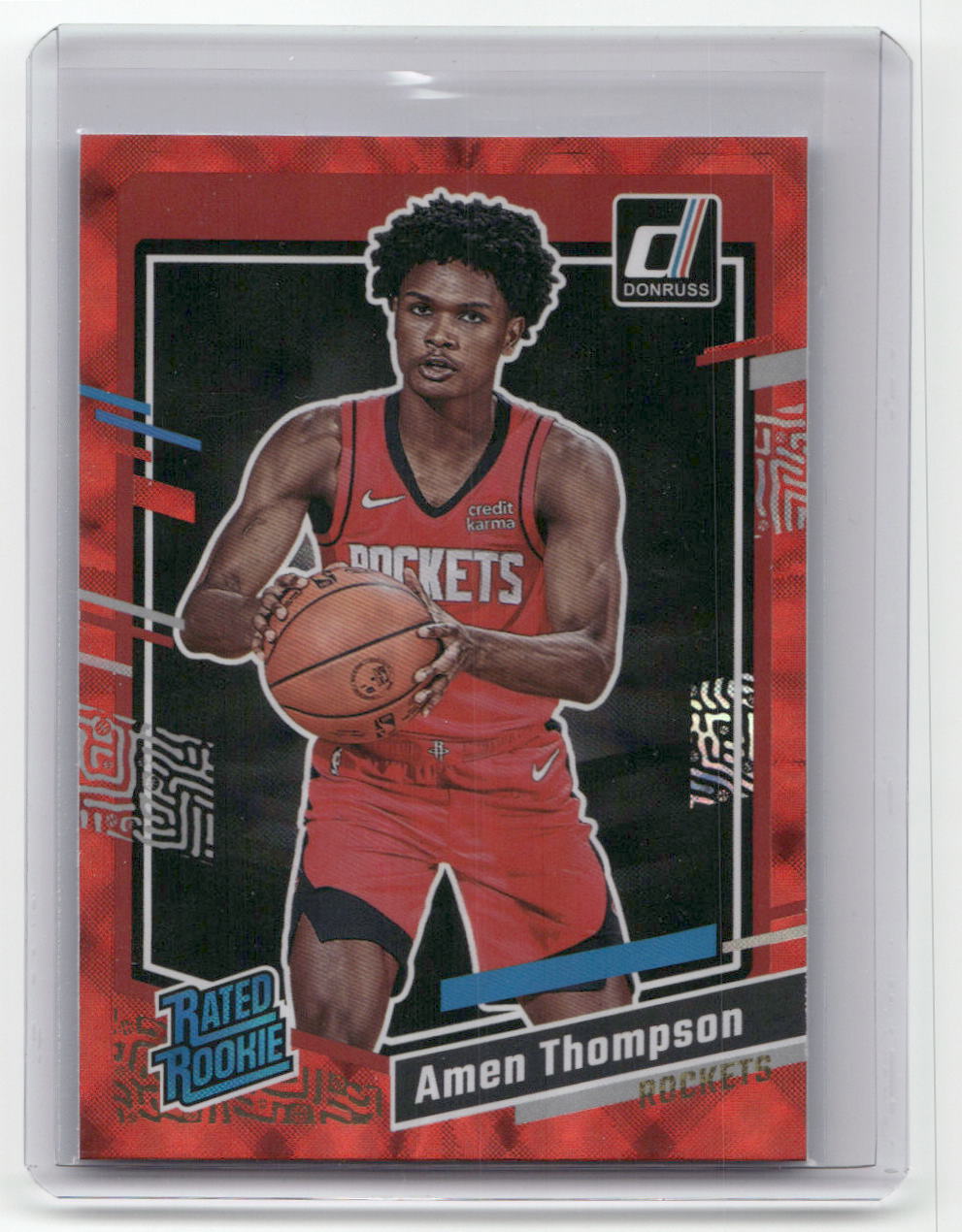 2023-24 AMEN THOMPSON Rated Rookie Donruss International Rockets #206