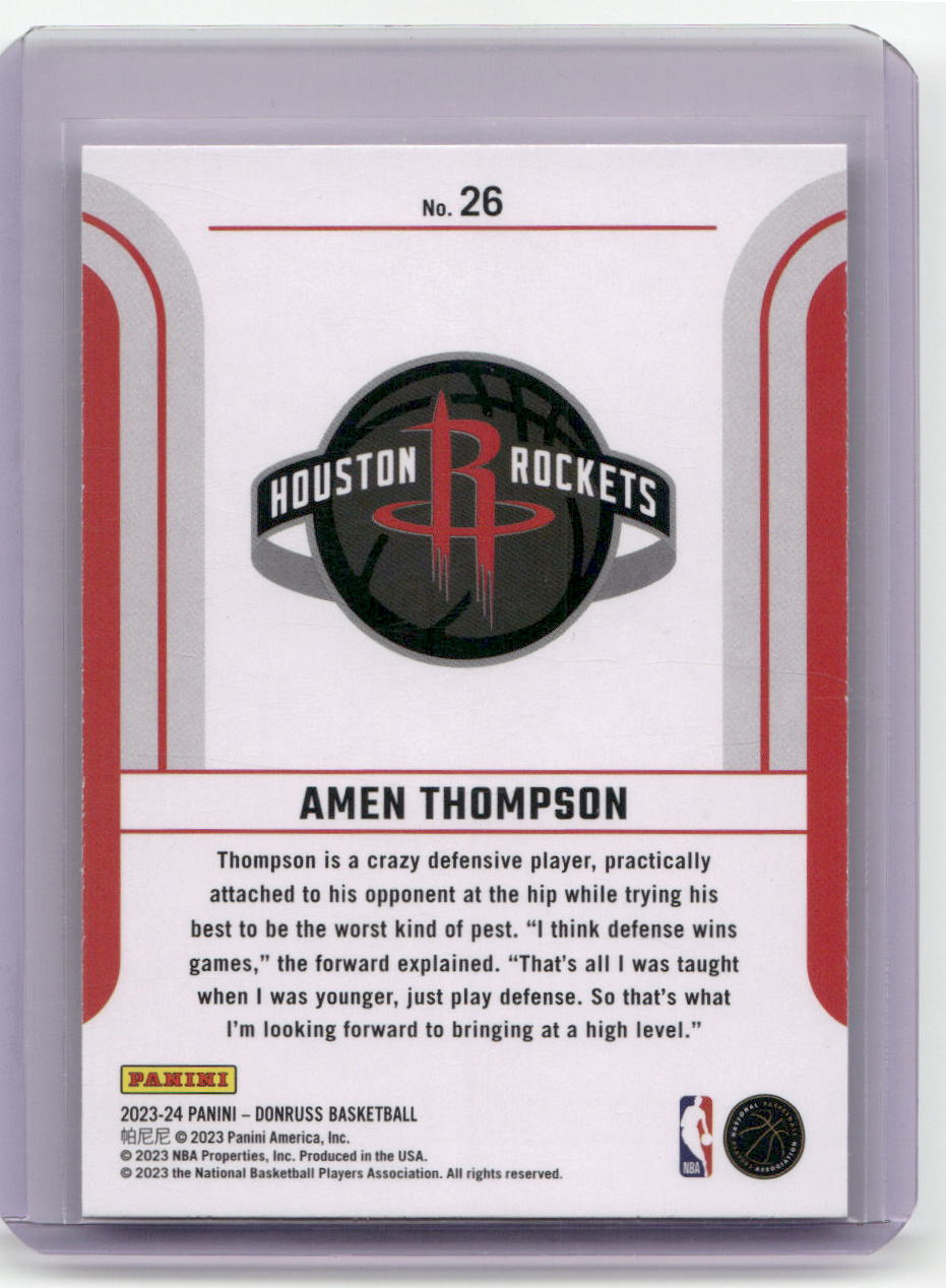 2023-24 AMEN THOMPSON Franchise Favorites Donruss Rockets #726