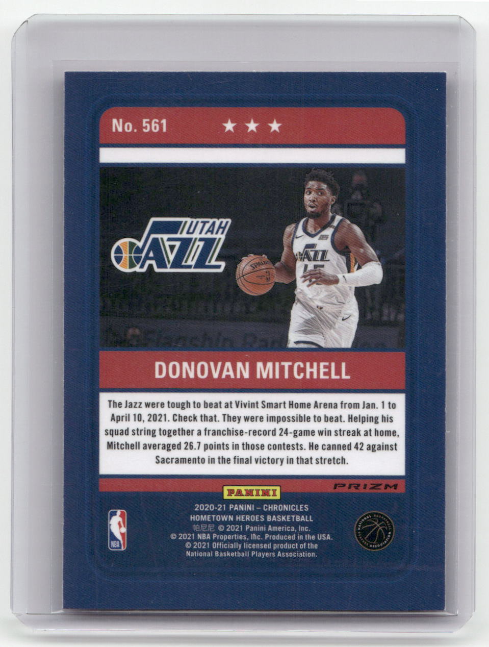 2020-21 DONOVAN MITCHELL Home Town Heroes Pink Chronicles #561