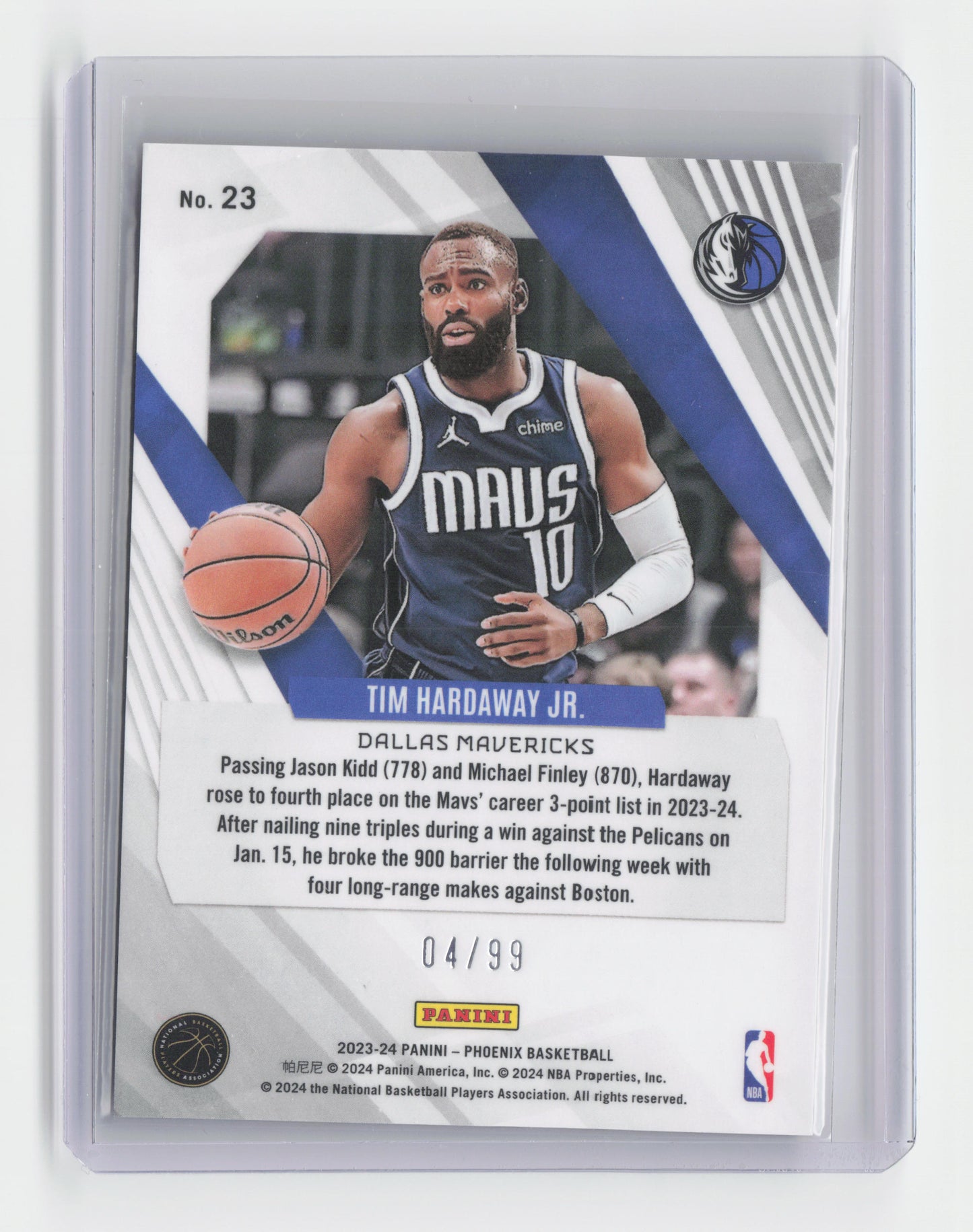 2023-24 TIM HARDAWAY JR. Orange 4/99 - Phoenix - Mavericks #23