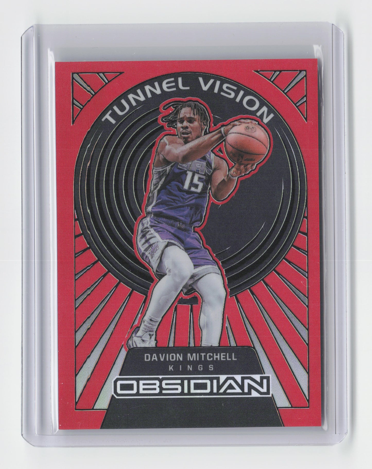2021-22 DAVION MITCHELL Tunnel Vision Red Flood Obsidian Kings #7