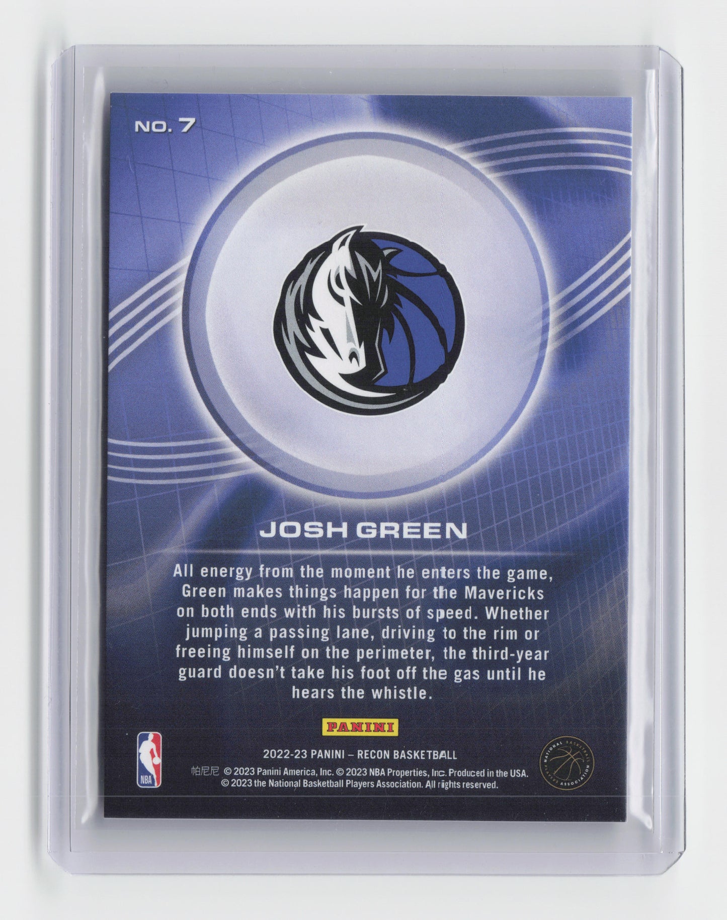 2022-23 JOSH GREEN Gold Top 060/299 Recon Mavericks #7