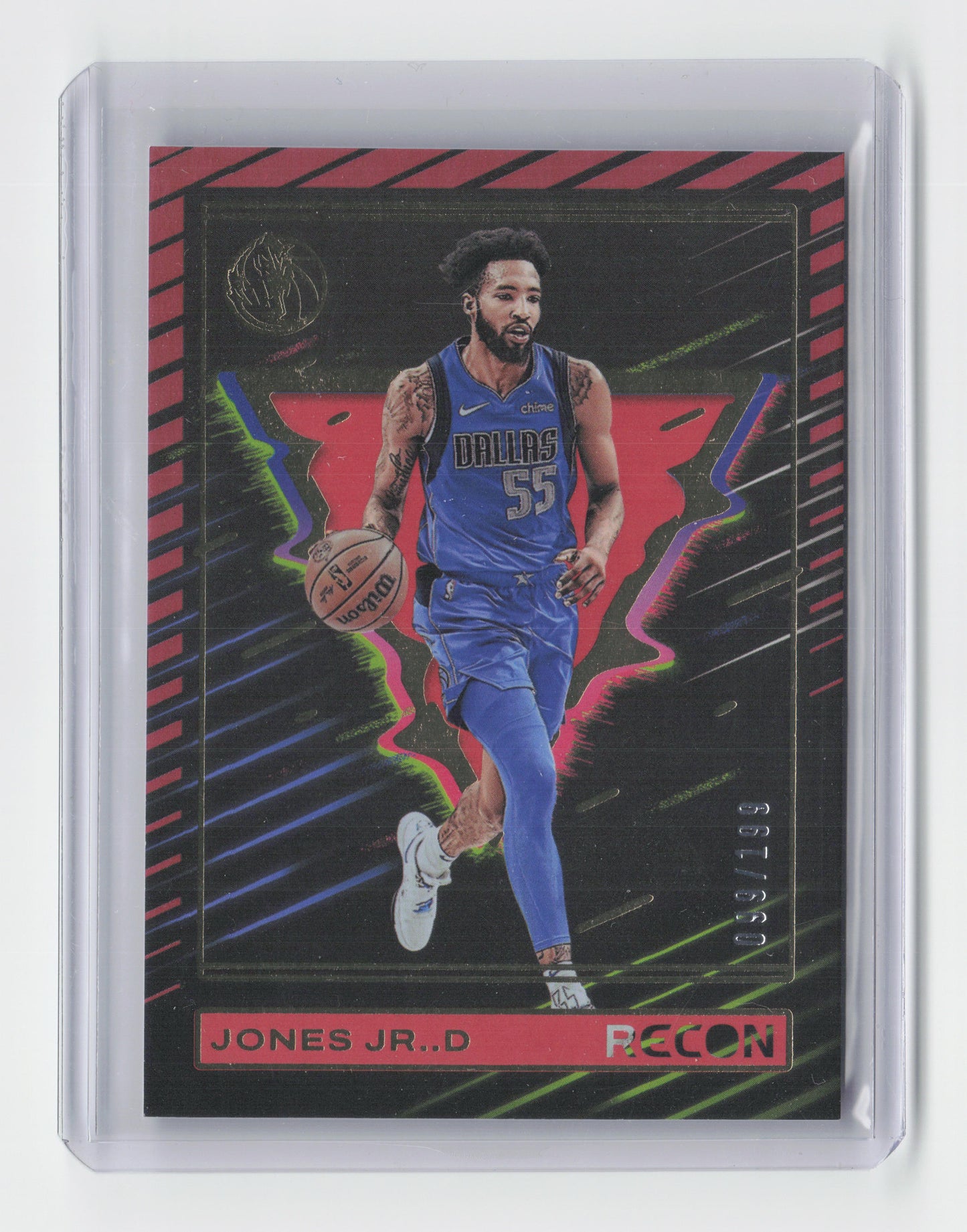2023-24 DERRICK JONES JR. Red 099/199 recon Mavericks #127