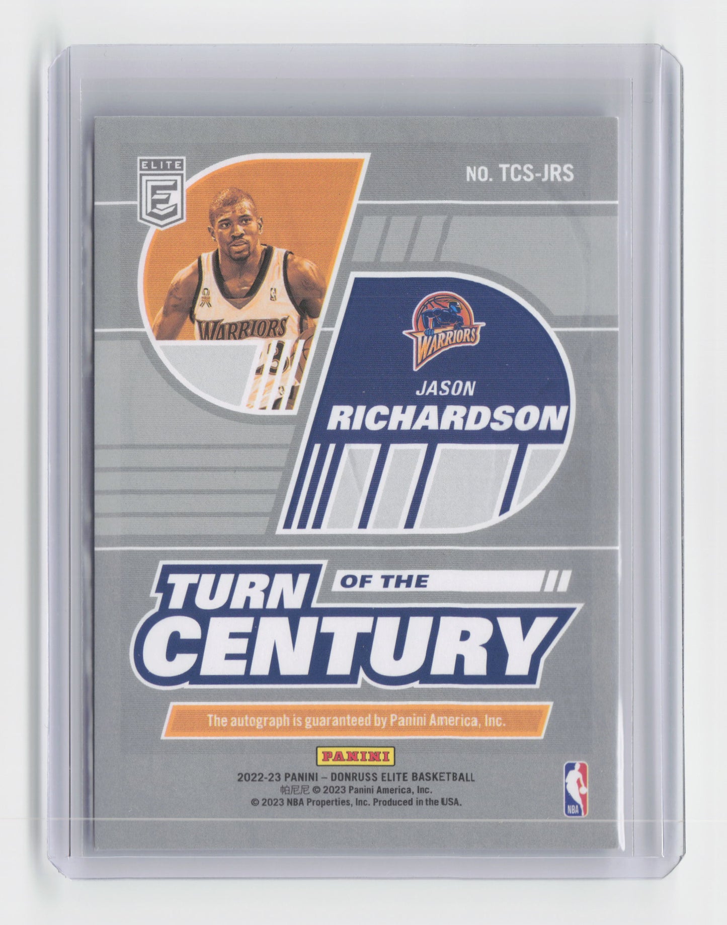 2022-23 JASON RICHARDSON Turn of the Century Autograph Elite GSW #TCS-JRS