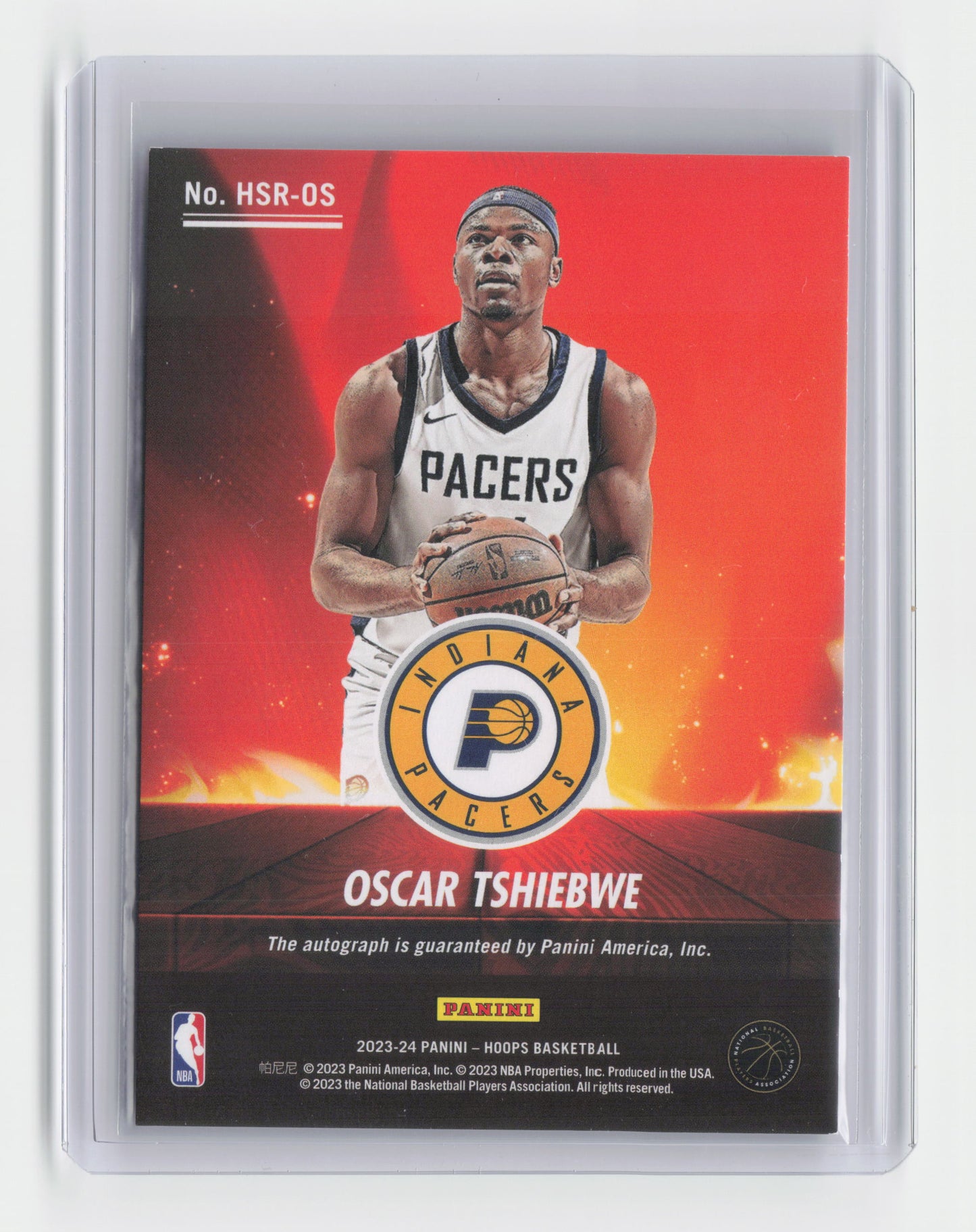 2023-24 OSCAR TSHIEBWE RC Hot Signatures Hoops Pacers HSR-OS