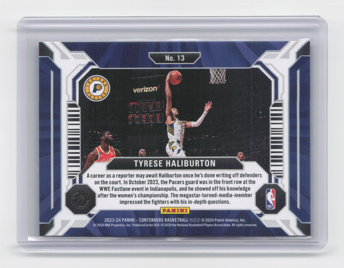 2023-24 TYRESE HALIBURTON Contenders Elite Suits Pacers #13