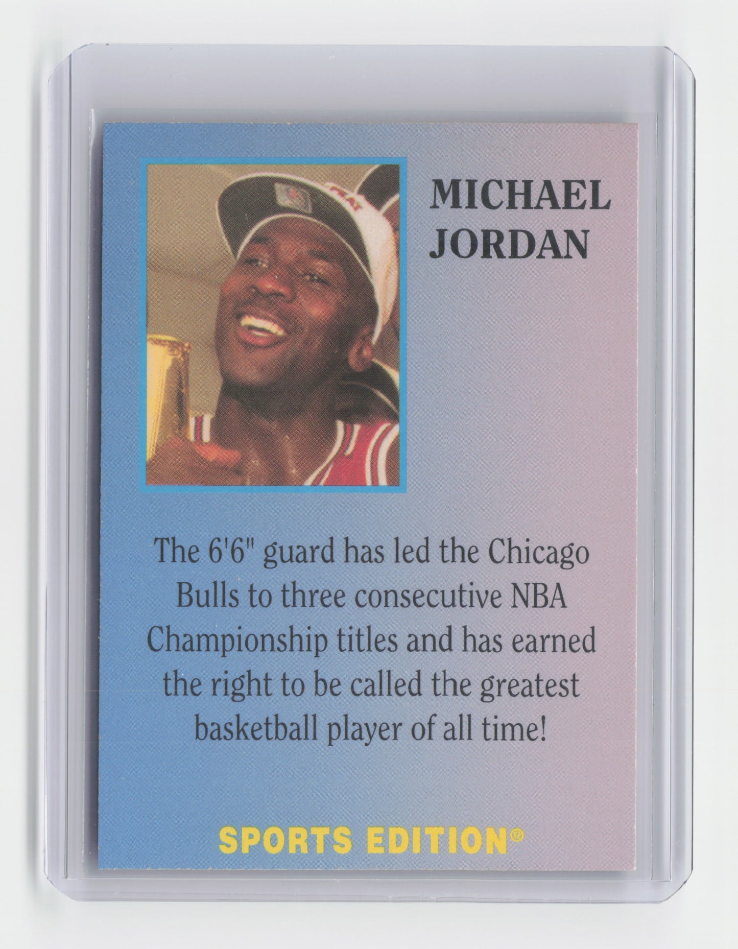 1993 MICHAEL JORDAN 3! Sports Edition Gold Foiling Promo Card