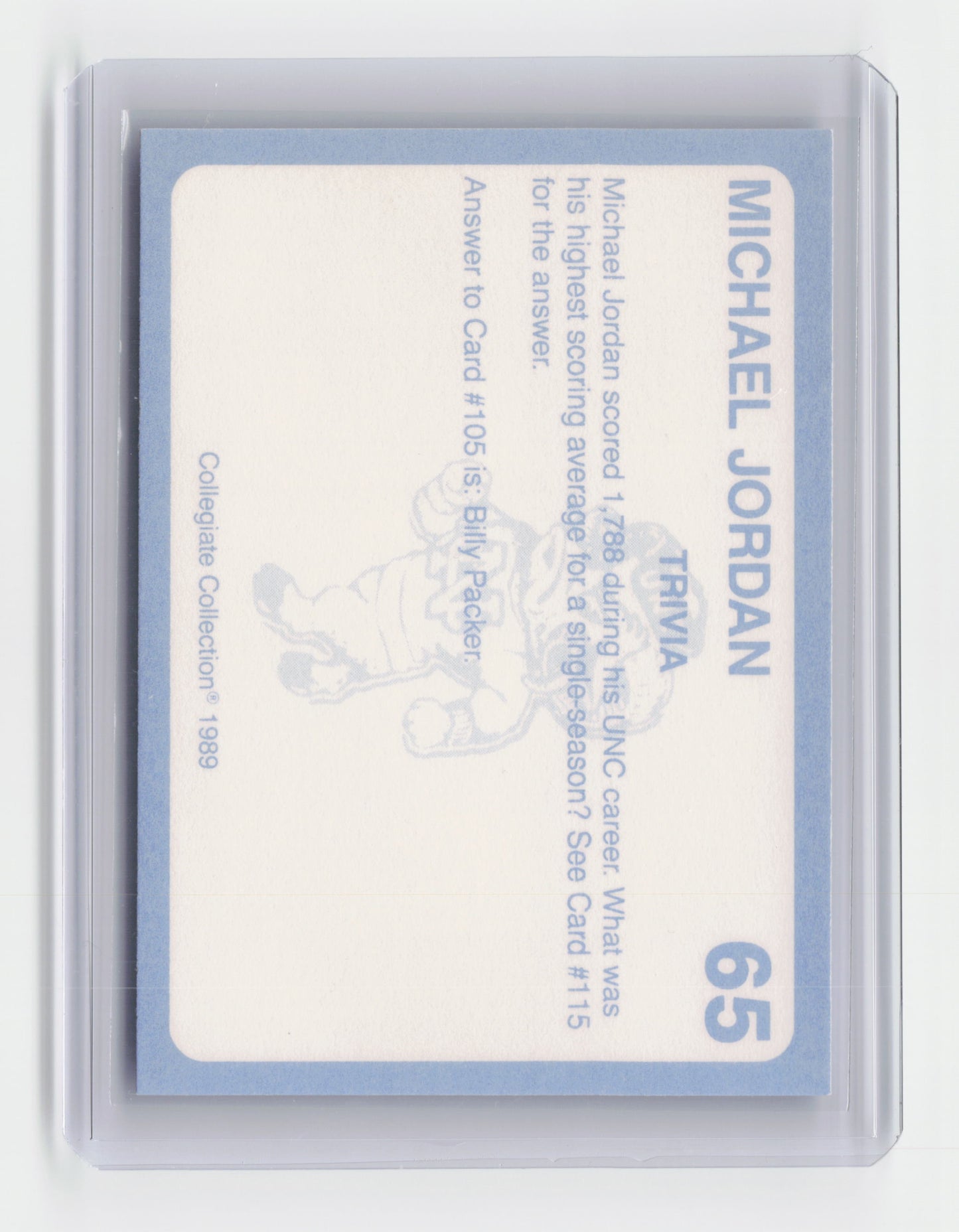 1989 MICHAEL JORDAN Carolina Collegiate Collection #65