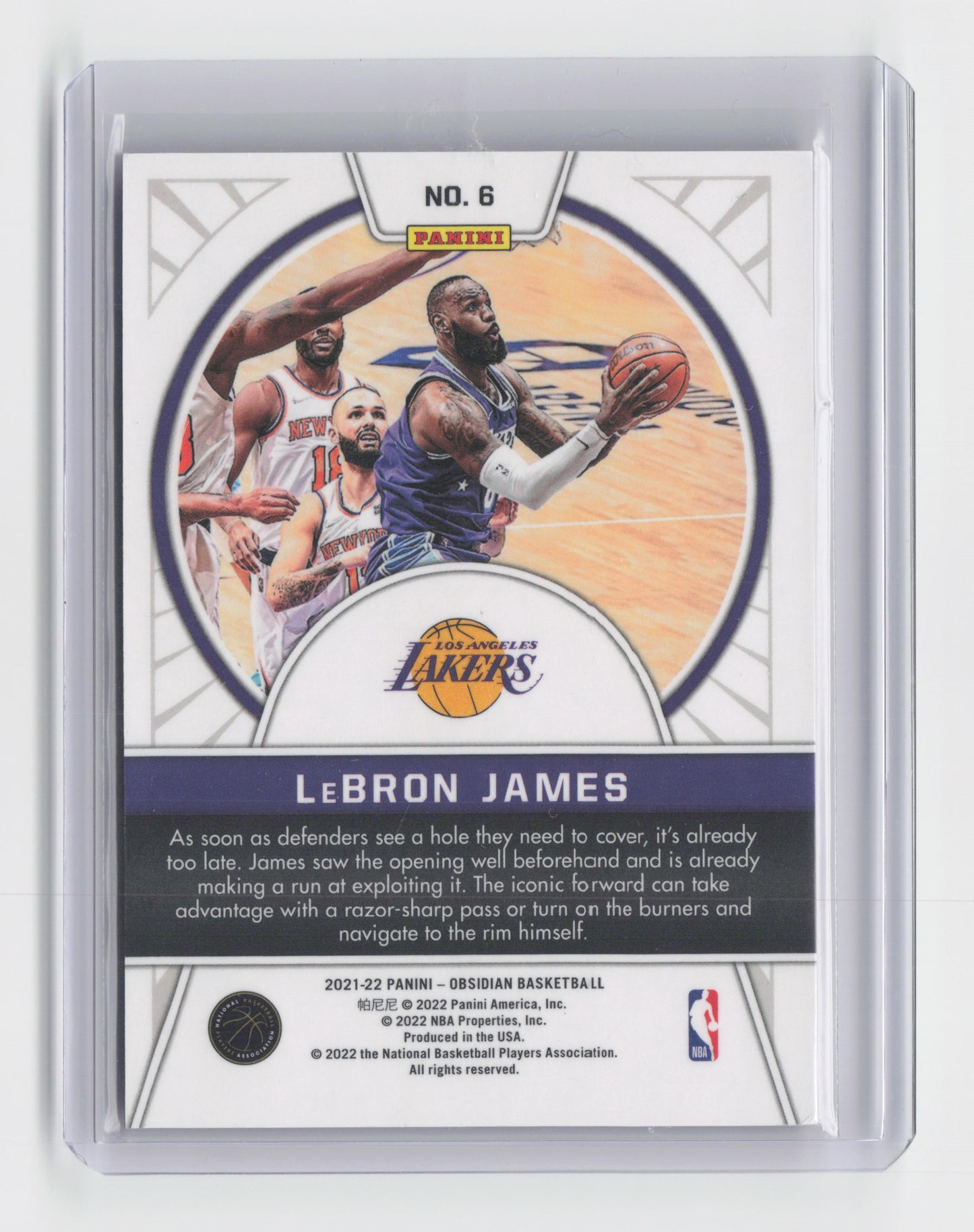 2021-22 LEBRON JAMES Tunnel Vision Red Flood Obsidian Lakers #6