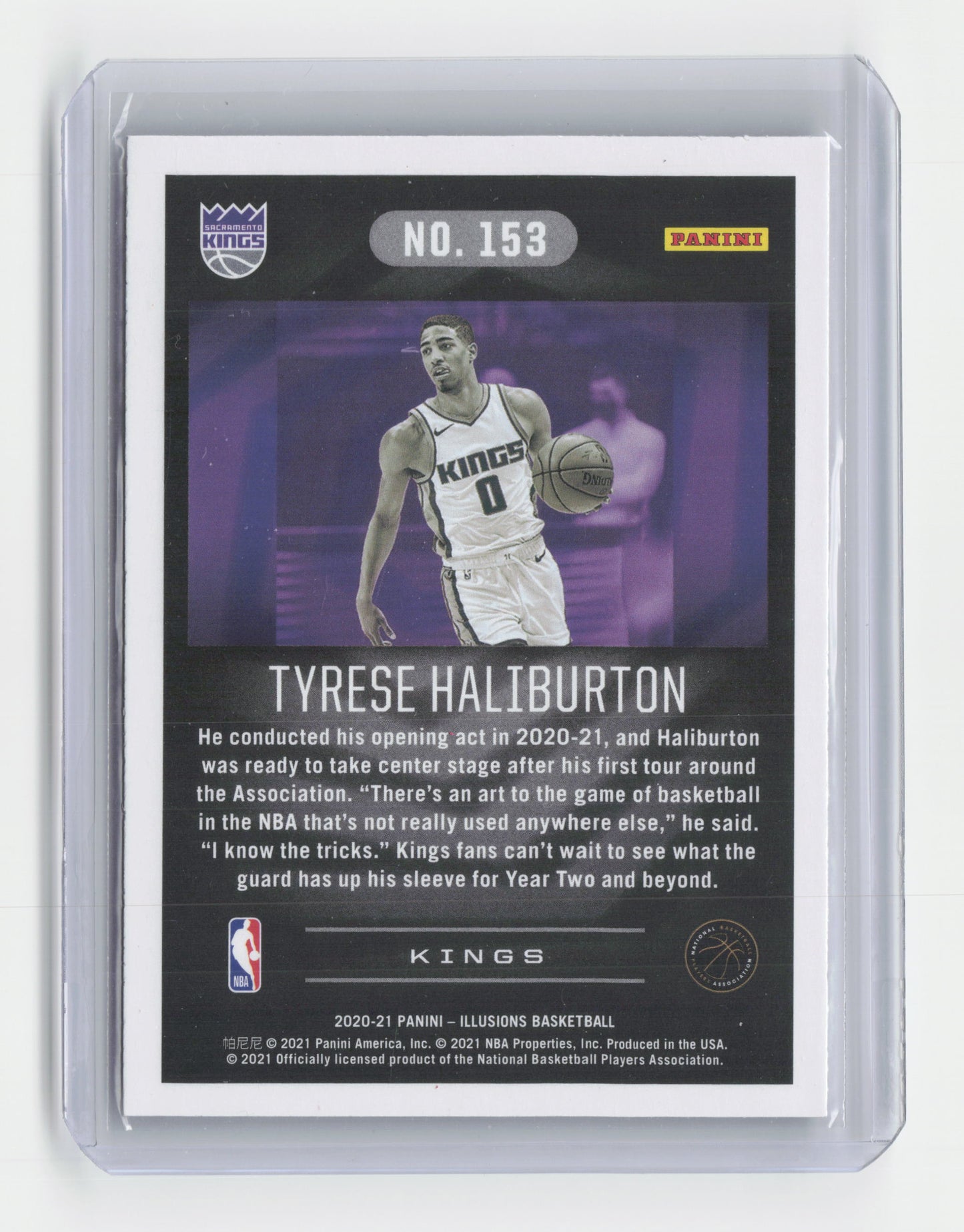 2020-21 TYRESE HALIBURTON Rookie Pink Illusions Kings #153