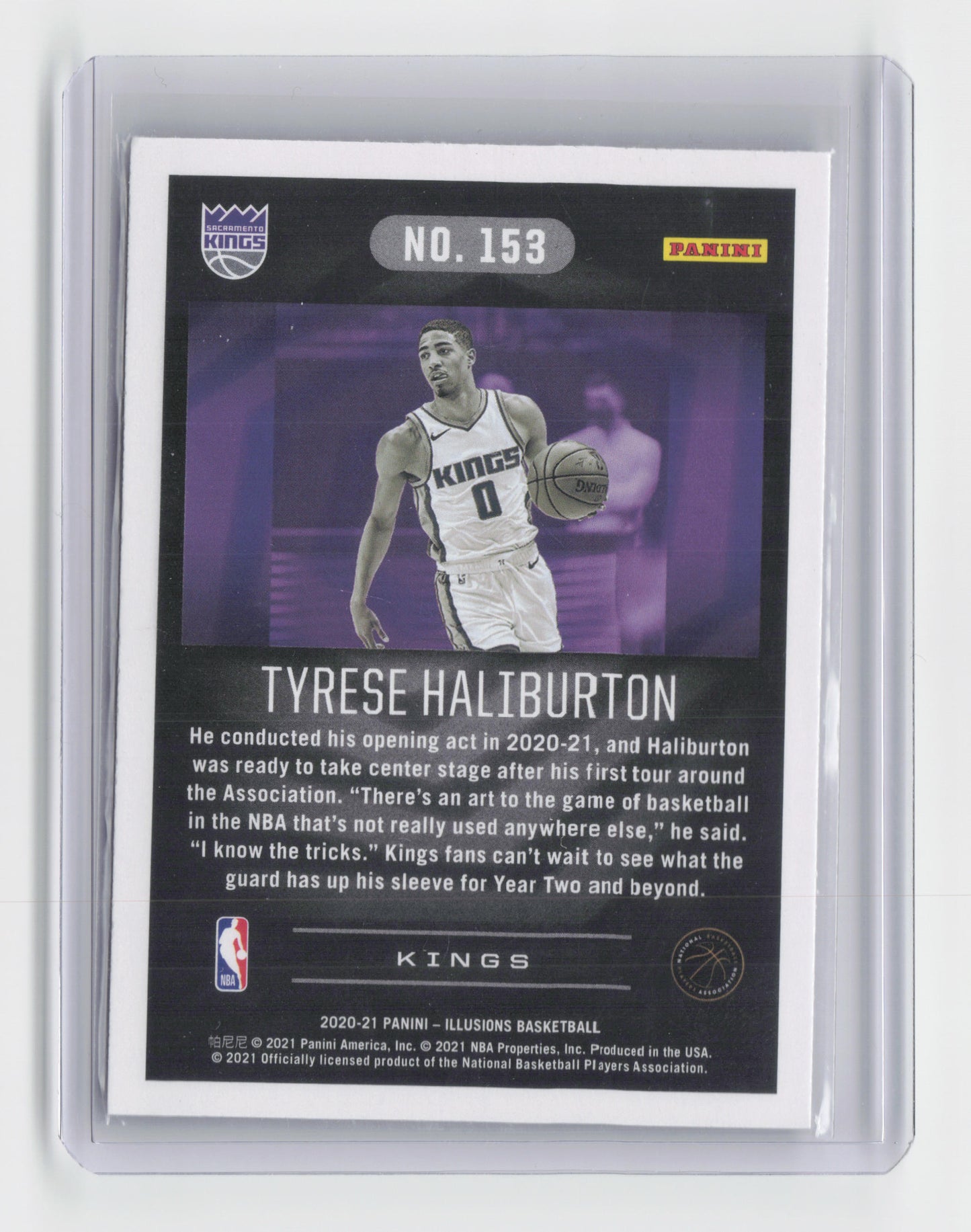 2020-21 TYRESE HALIBURTON Rookie Groove Illusions Kings #153