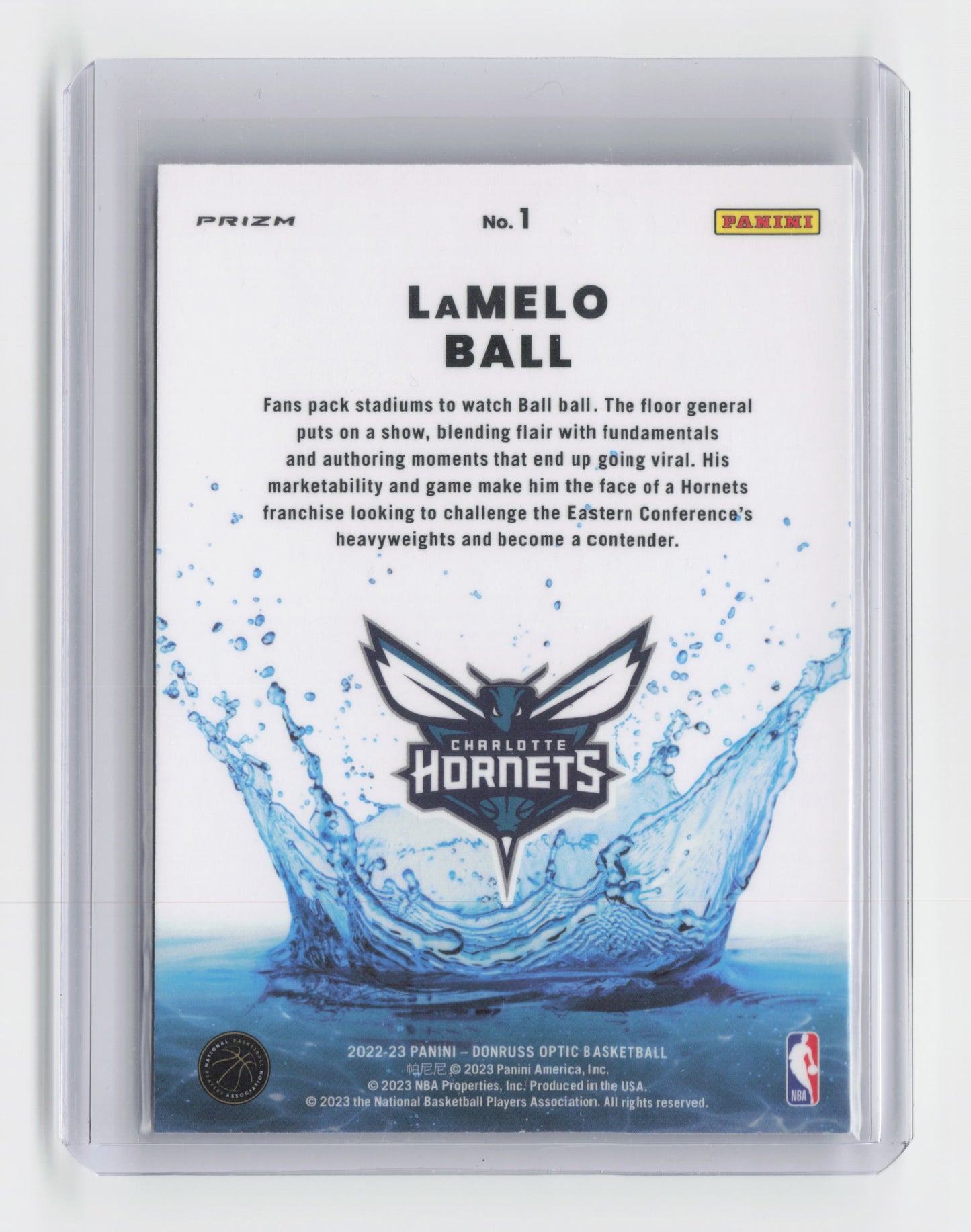 2023-24 LAMELO BALL Splash Holo Donruss Hornets #1