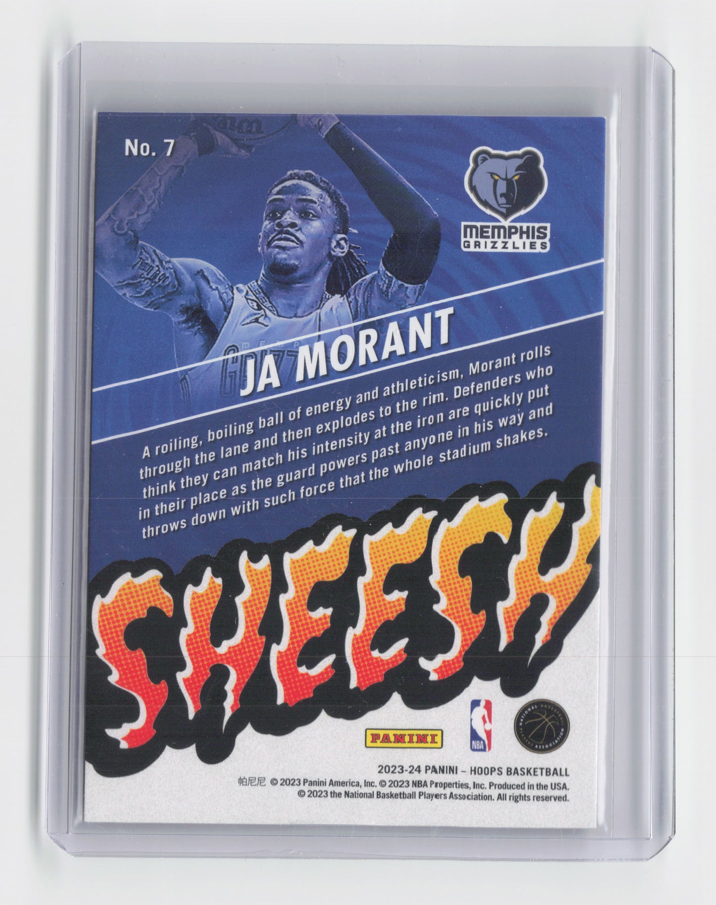 2023-24 JA MORANT Sheesh Red 16/99 Hoops Grizzlies #7
