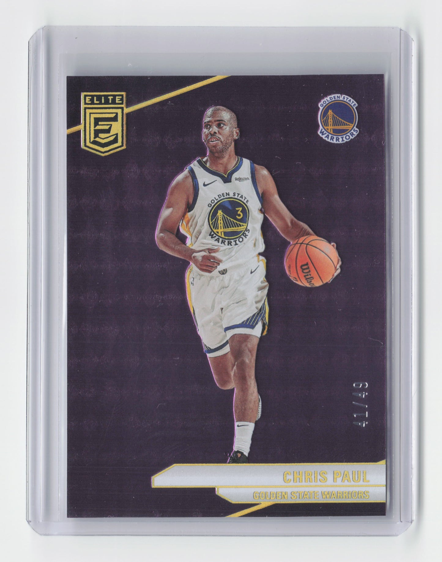 2023-24 CHRIS PAUL Purple 41/49 Elite Warriors #24
