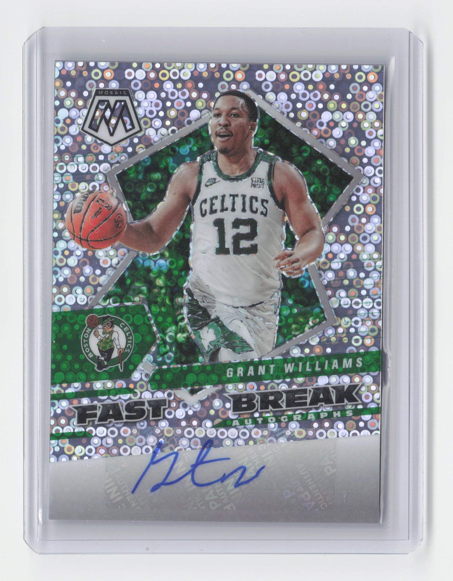2021-22 GRANT WILLIAMS Fast Break Autograph Mosaic Celtics #FBA-GWL