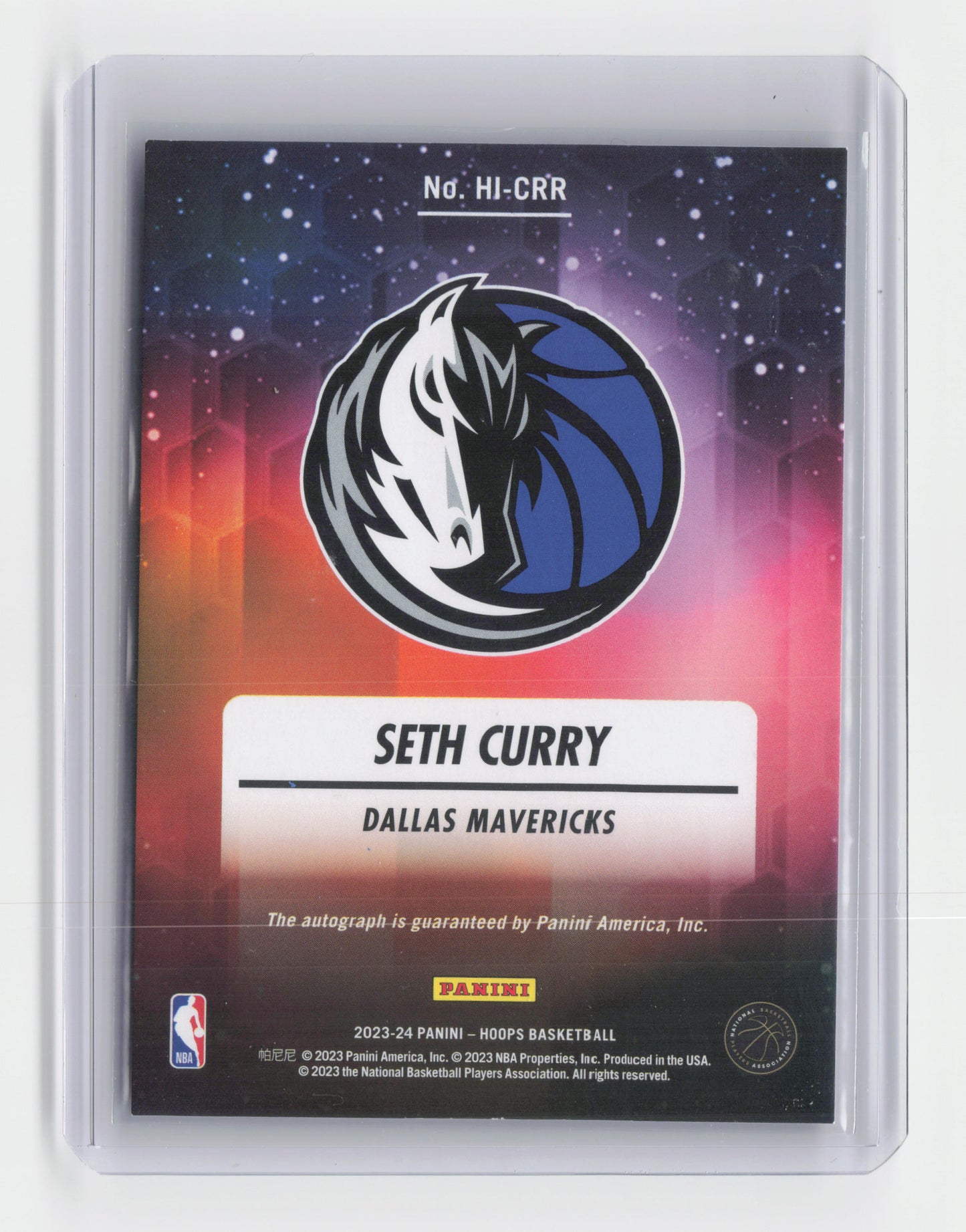 2023-24 SETH CURRY Hoops Ink Mavericks #HI-CRR
