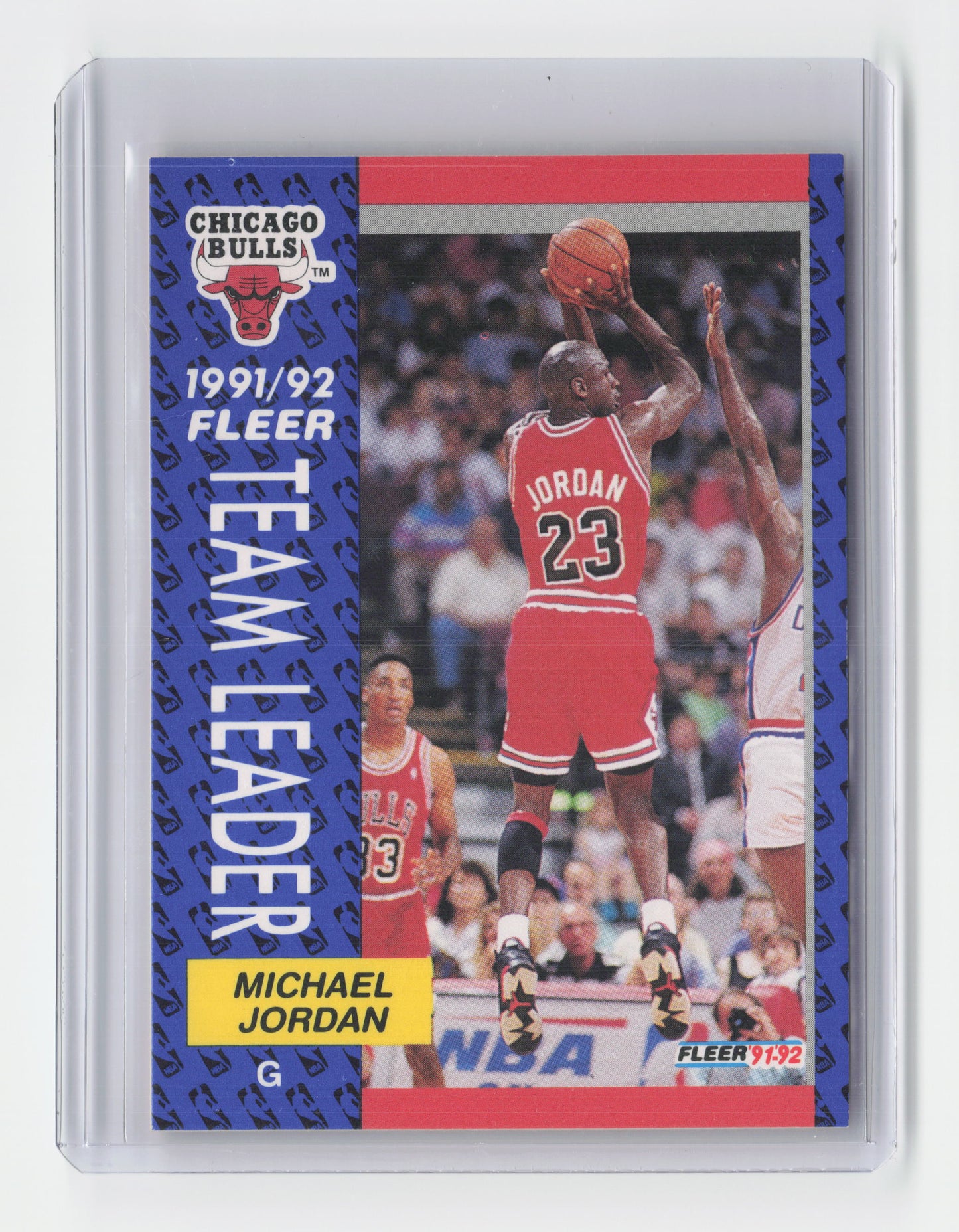 1991-92 MICHAEL JORDAN Team Leader Fleer Bulls #375