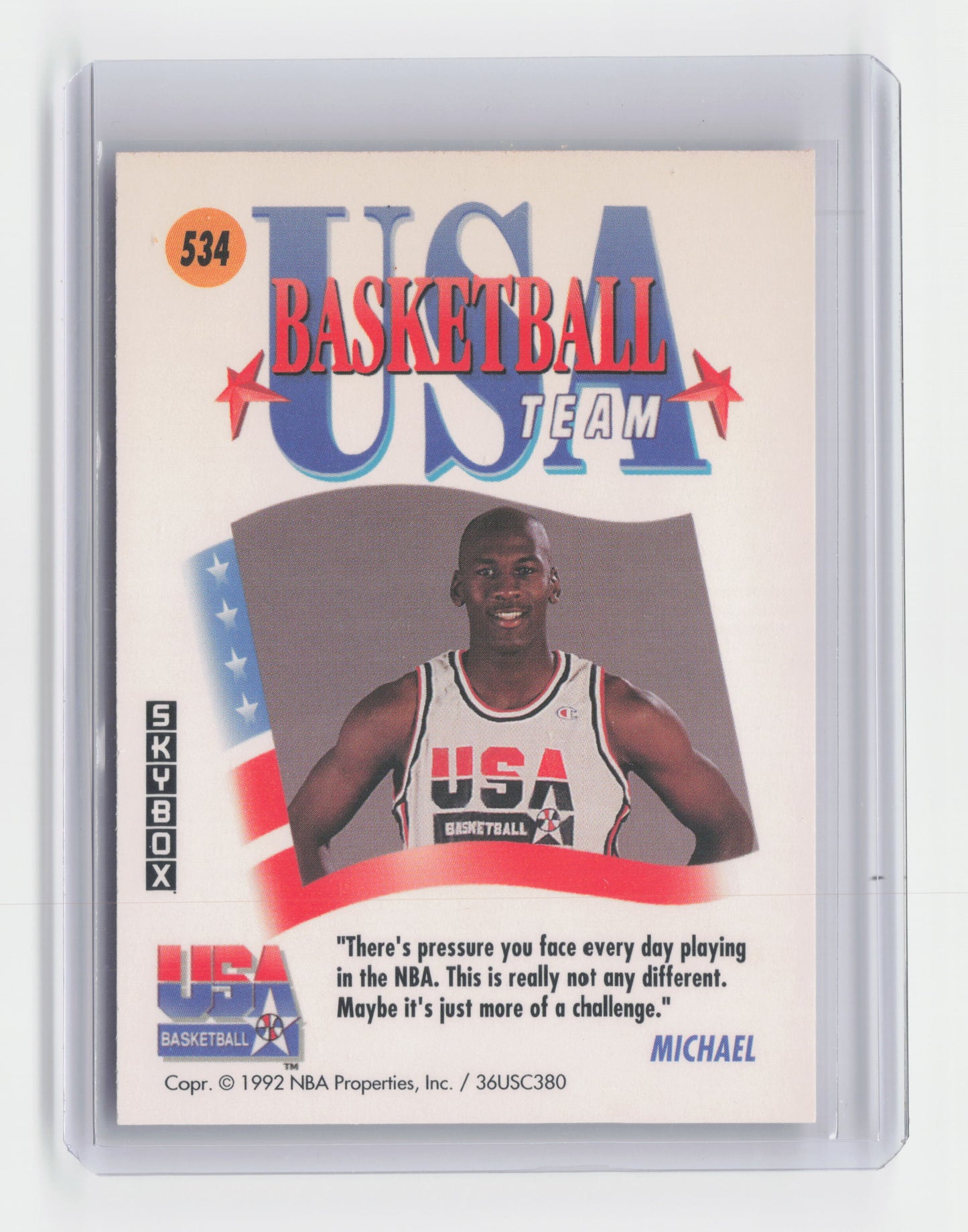 1992 MICHAEL JORDAN Barcelona 92 USA #534