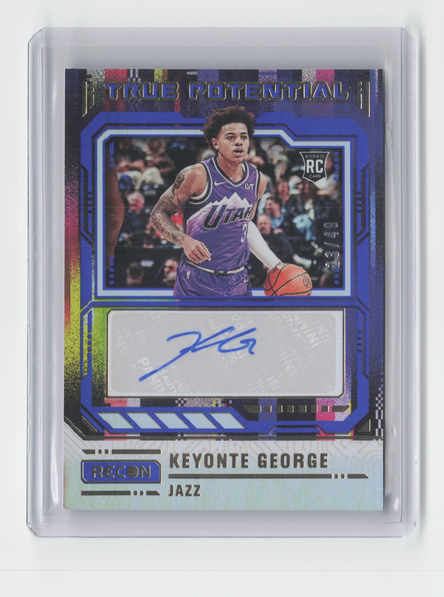 2023-24 KEYONTE GEORGE True Potential Autograph 23/49 Recon Jazz #TPS-KEY