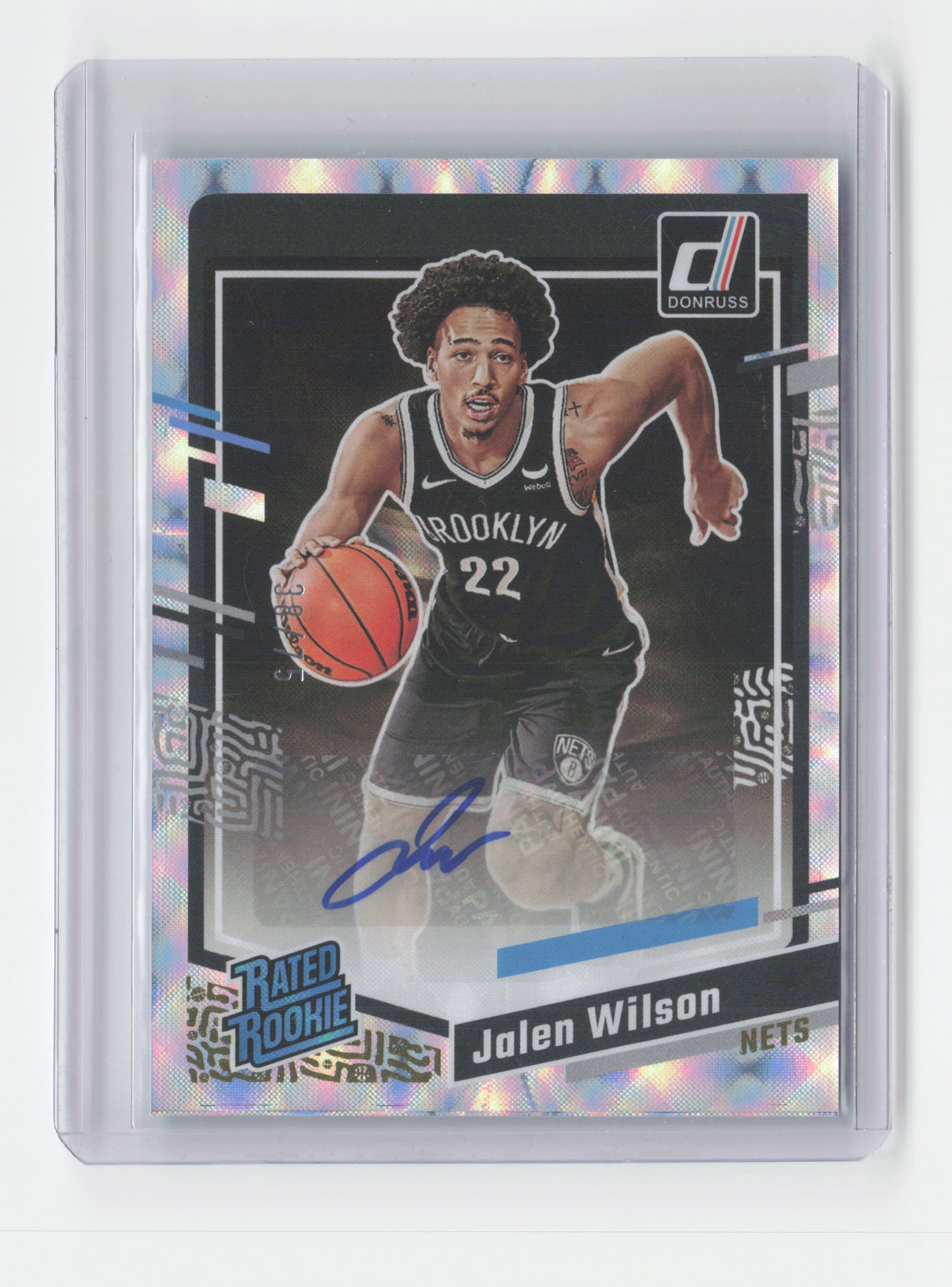 2023-24 JALEN WISON Rated Rookie Autograph SP 38/75 Donruss Nets #263
