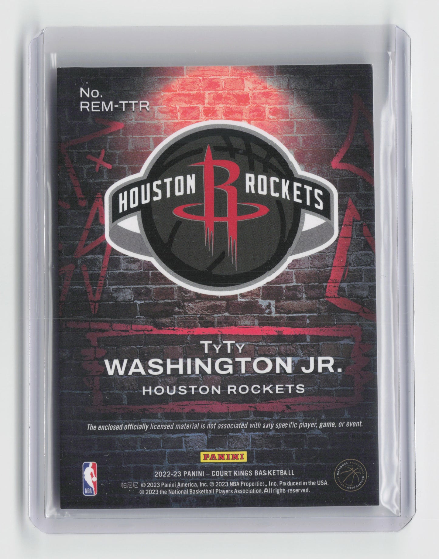 2022-23 TY TY WASHINGTON JR. Rookie Expression Patch Court Kings #REM-TTR