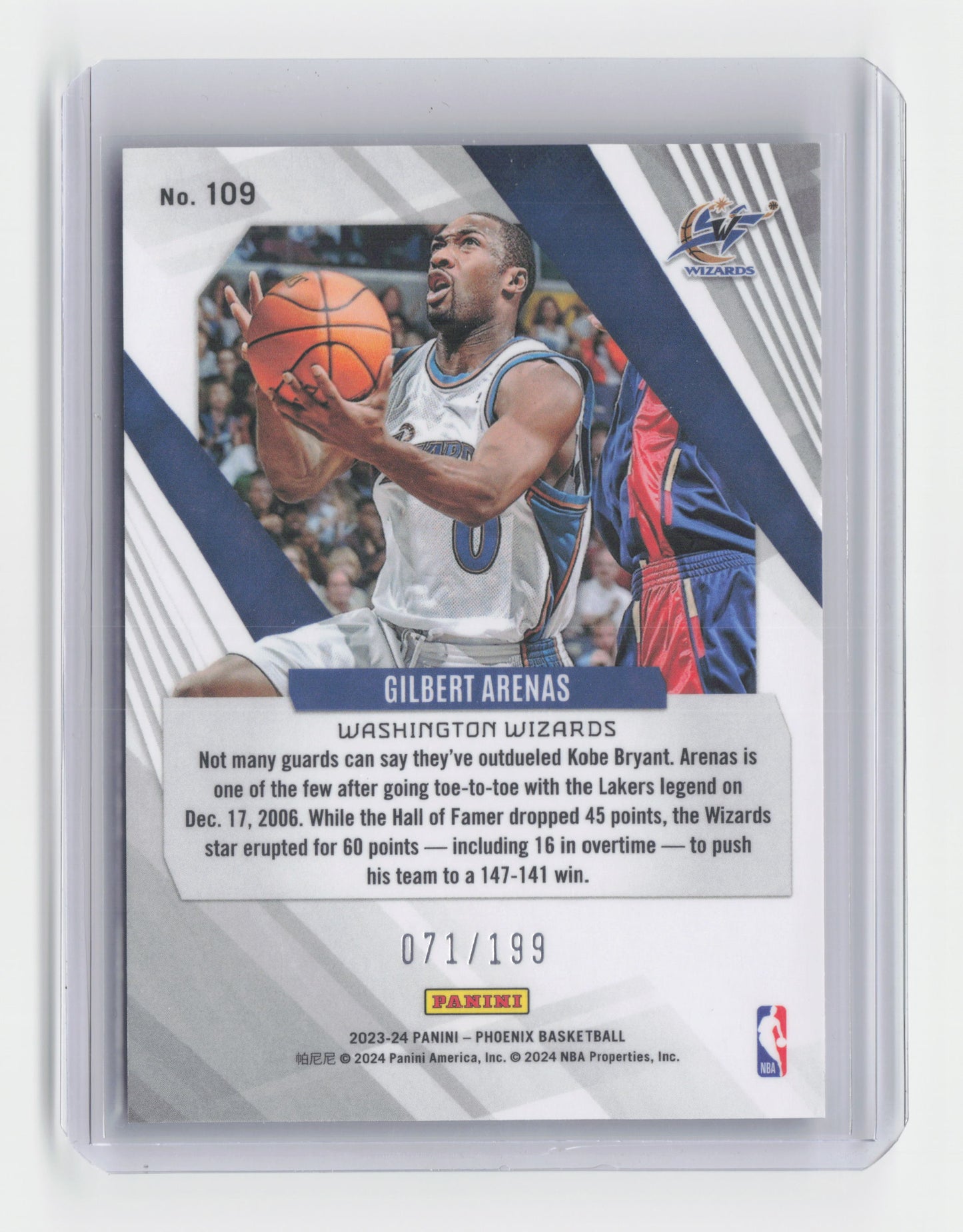 2023-24 GILBERT ARENAS Red 71/199 Phoenix - Wizards #109