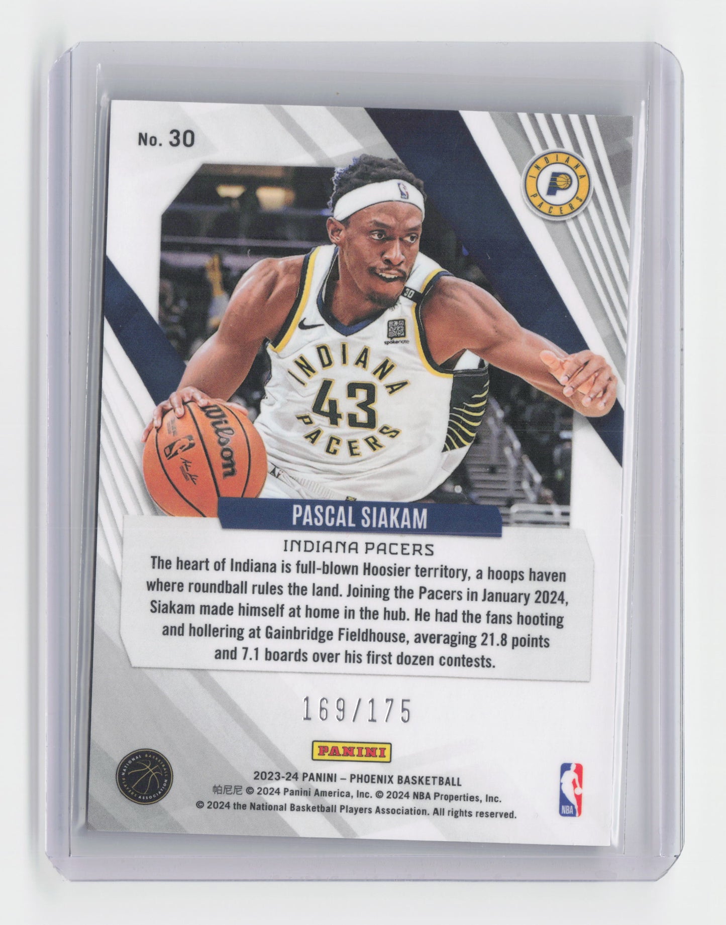 2023-24 PASCAL SIAKAM Pink 169/175 - Phoenix - Pacers #30