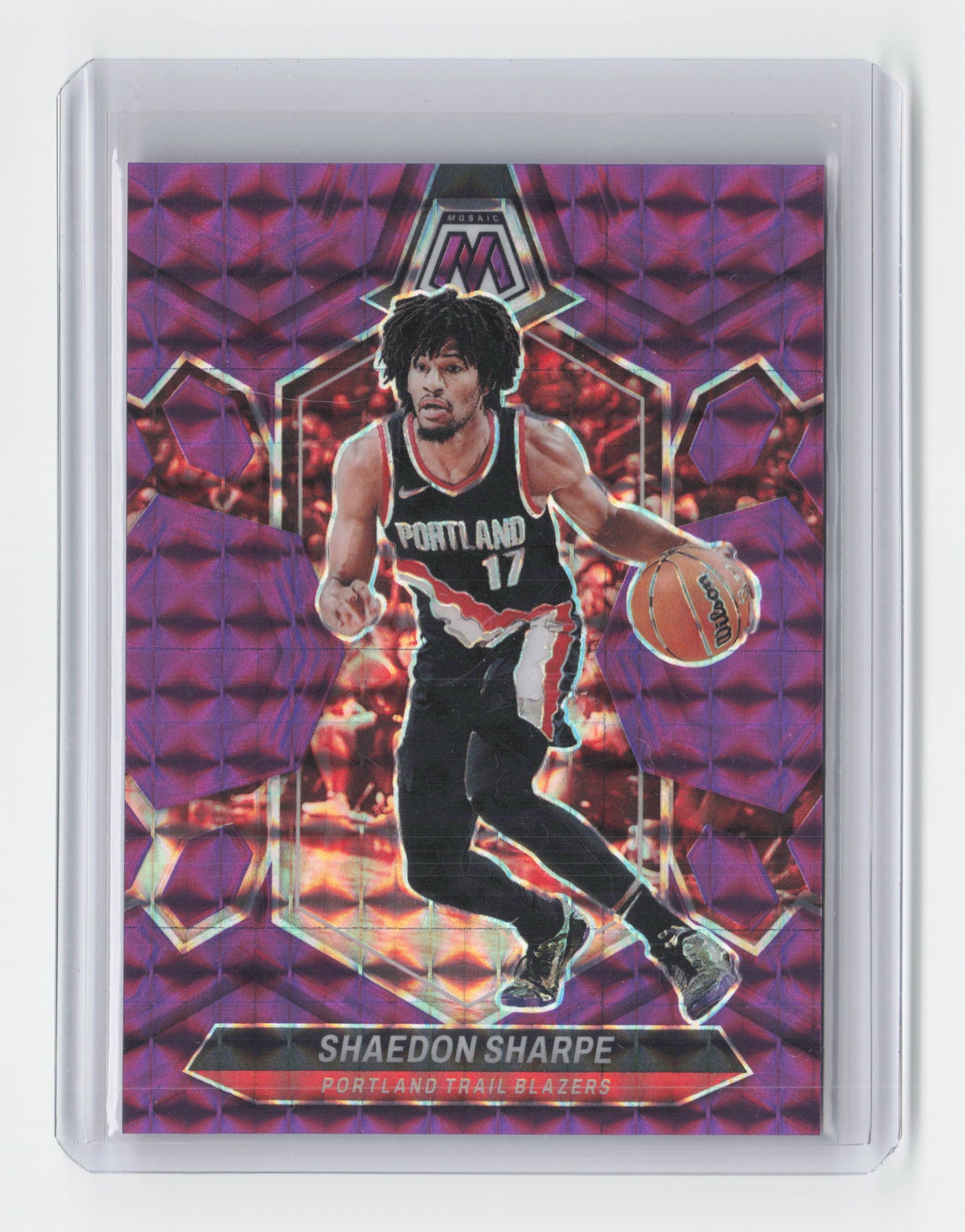 2023-24 SHAEDON SHARPE Purple 95/99 - Mosaic - Blazers #177