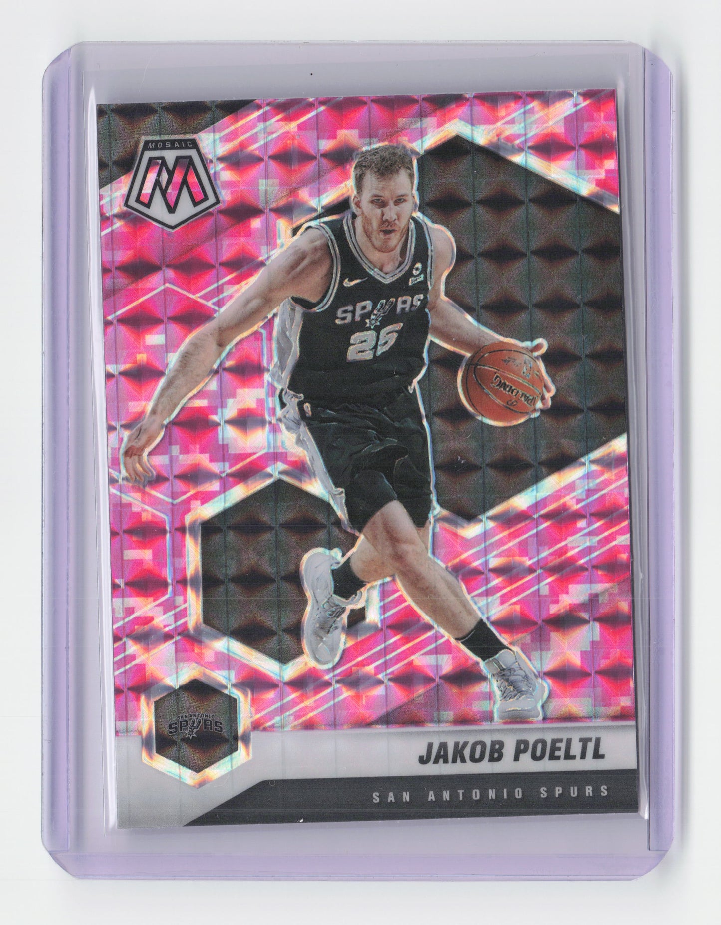 2020-21 JAKOB POELTL Pink Prizm - Mosaic - Spurs #189