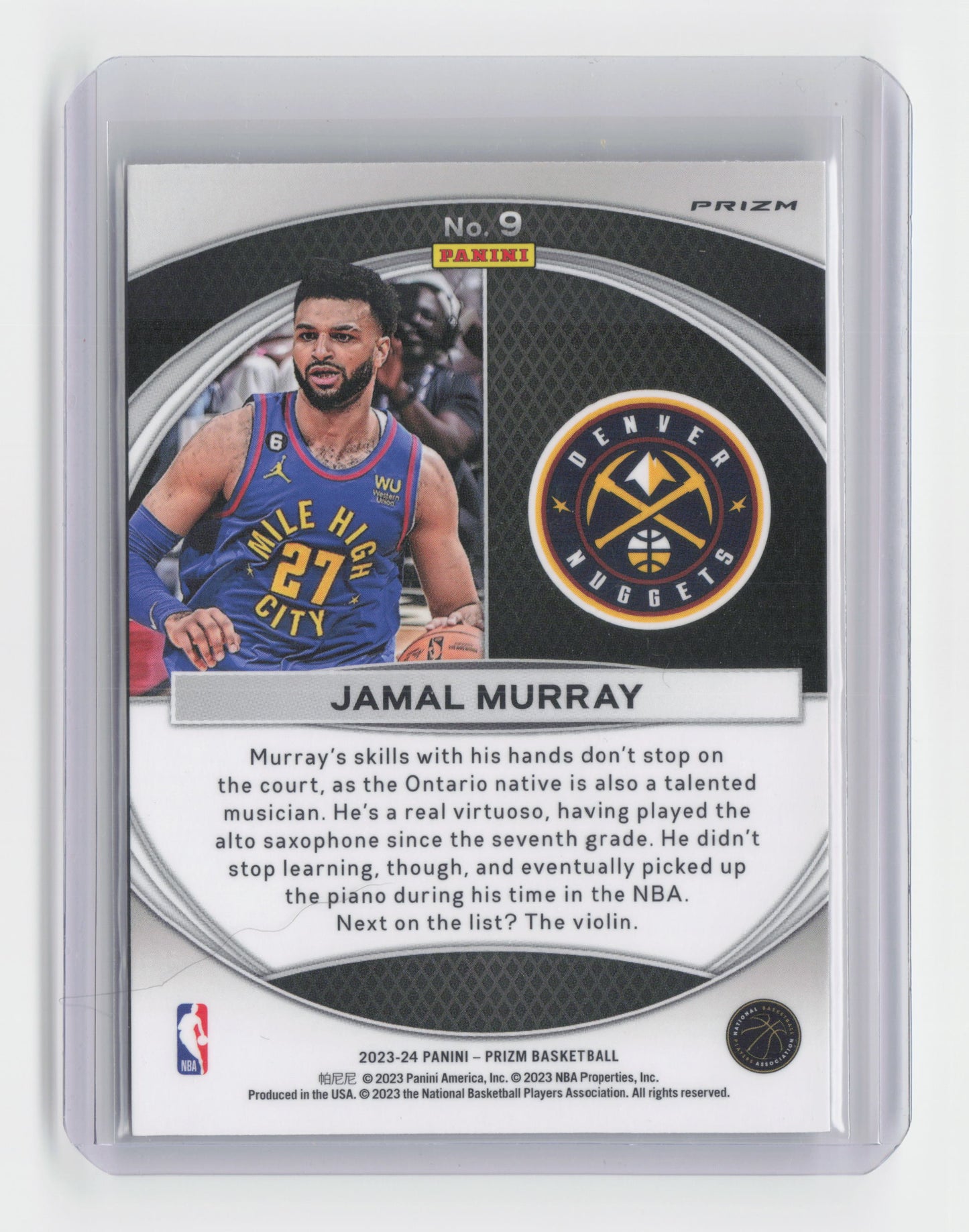 2023-24 JAMAL MURRAY Global Reach Silver - Prizm - Nuggets - #9