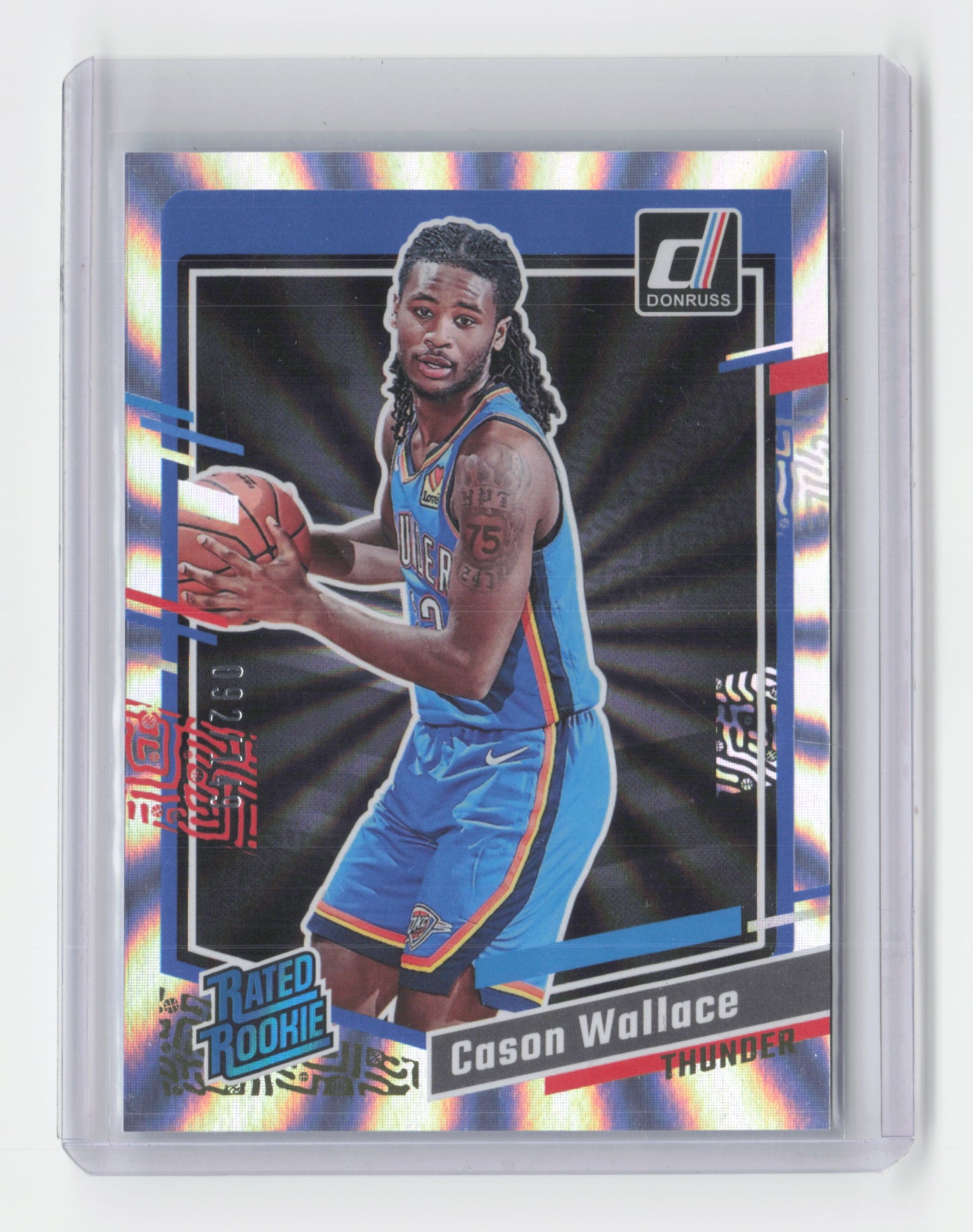 2023-24 CASON WALLACE Silver Laser 92/149 - Donruss - OKC - #231