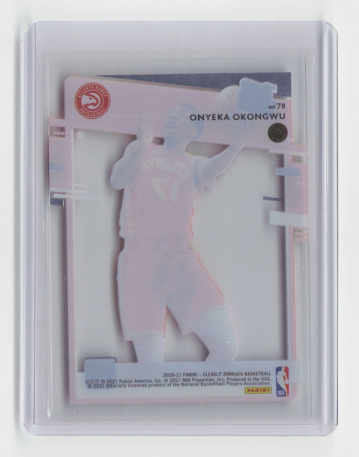 2020-21 ONYEKA OKONGWU Rated Rookie - Clearly - Hawks - #78