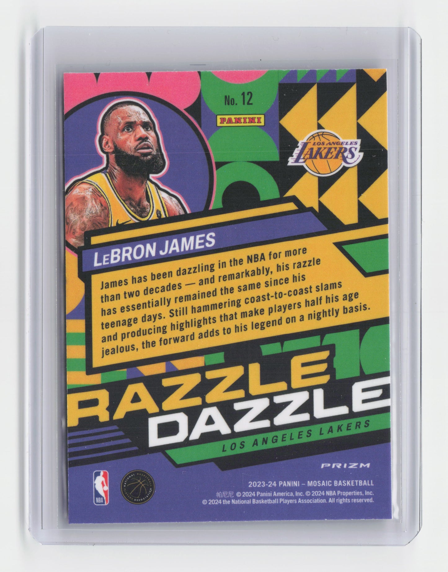 2023-24 LEBRON JAMES Razzle Dazzle SP Mosaic #12